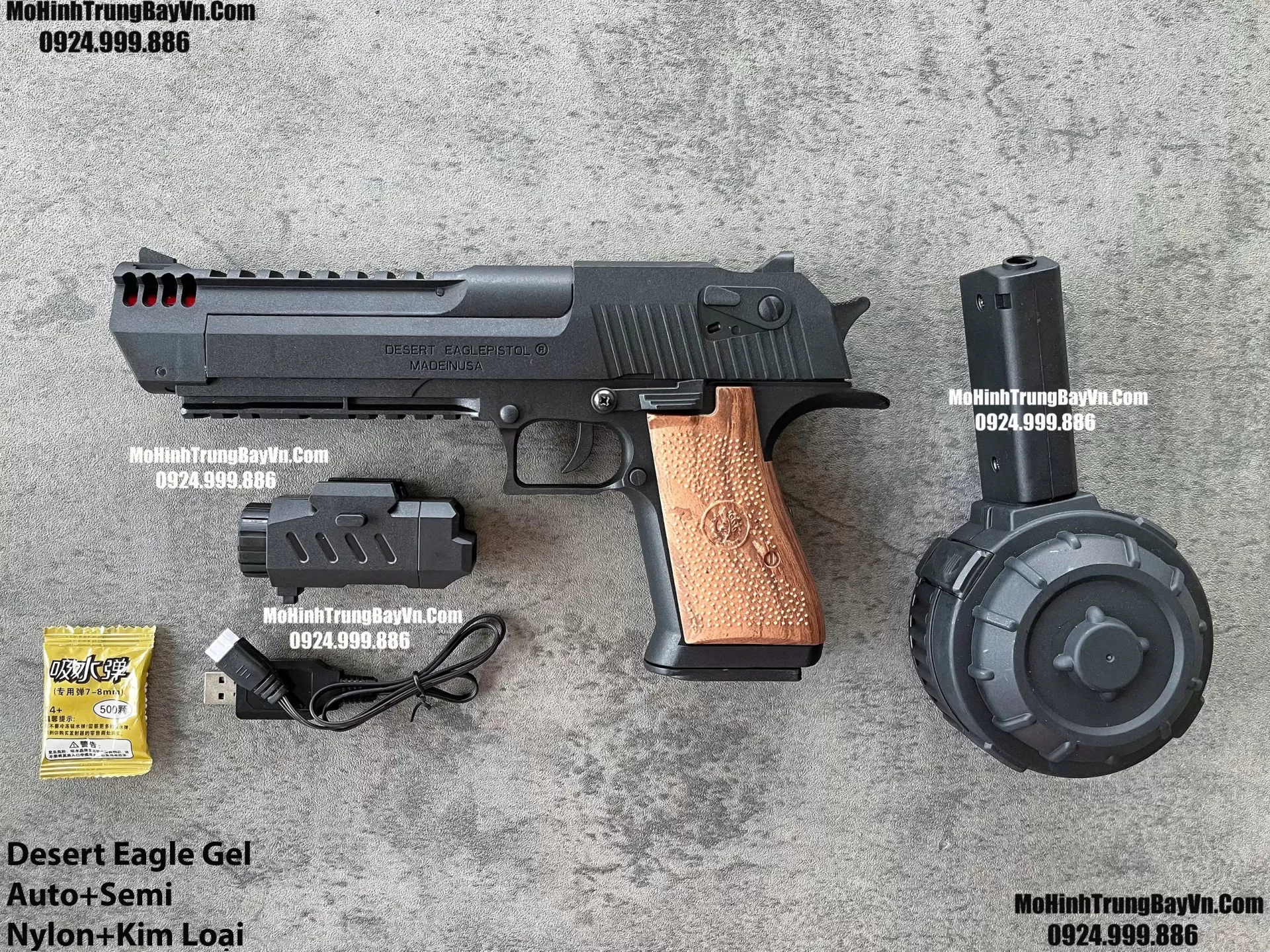 Súng Lục Đạn Thạch Desert Eagle Black Auto Blowback 2 Chế Độ Auto Semi Kèm 2 Băng Đạn Lực Cực Mạnh Mohinhtrungbay Mohinhtrungbay.vn (1) (1) (1)