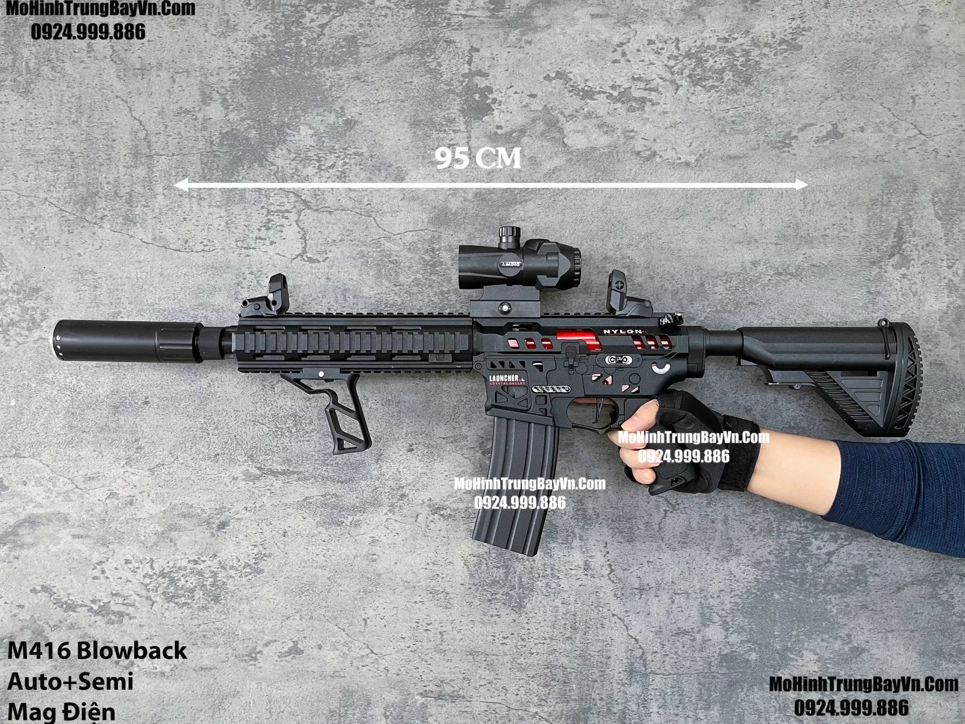 Súng Đạn Thạch M416 Blowback 2 Chế Độ Auto Semi Full Phụ Kiện Giá Rẻ M4 M416 Hk416 M4a1 AR15 SLR  Mohinhtrungbay Mohinhtrungbay.vn (1) (1)