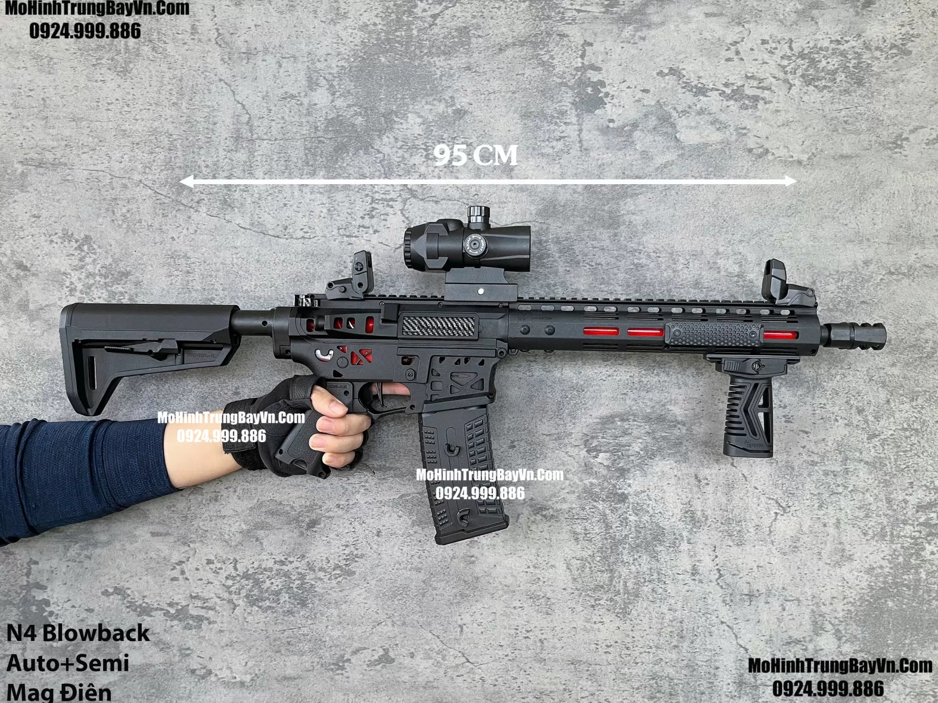 Súng Đạn Thạch N4  Blowback 2 Chế Độ Auto Semi Full Phụ Kiện Giá Rẻ M4 M416 Hk416 M4a1  slr ar15 Mohinhtrungbay Mohinhtrungbay.vn