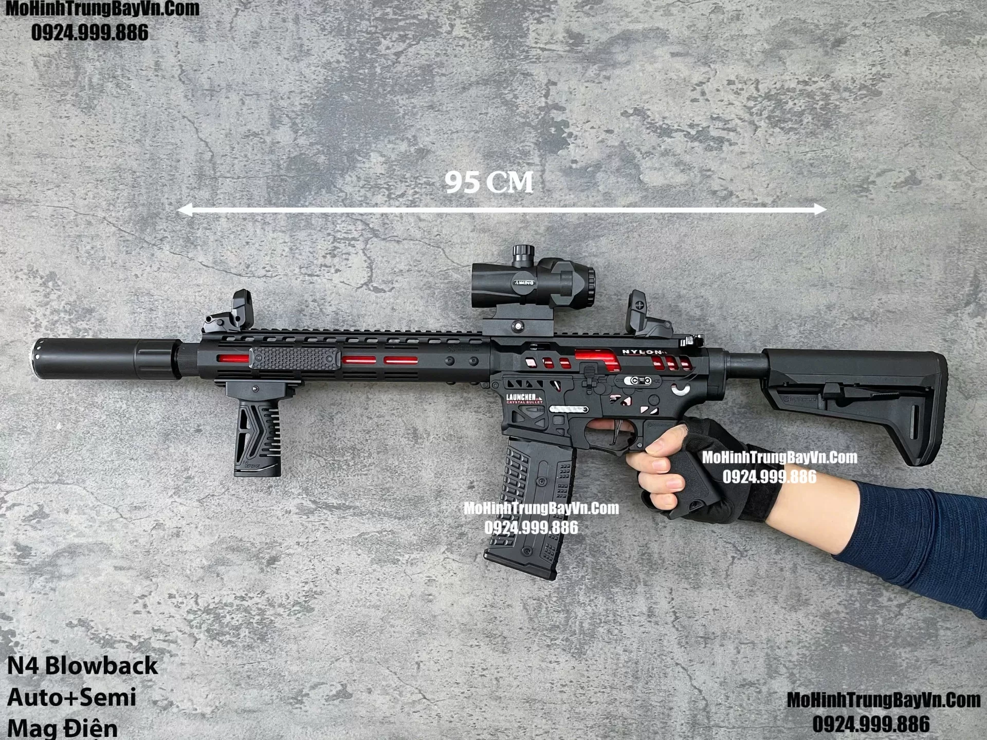 Súng Đạn Thạch N4  Blowback 2 Chế Độ Auto Semi Full Phụ Kiện Giá Rẻ M4 M416 Hk416 M4a1  slr ar15 Mohinhtrungbay Mohinhtrungbay.vn