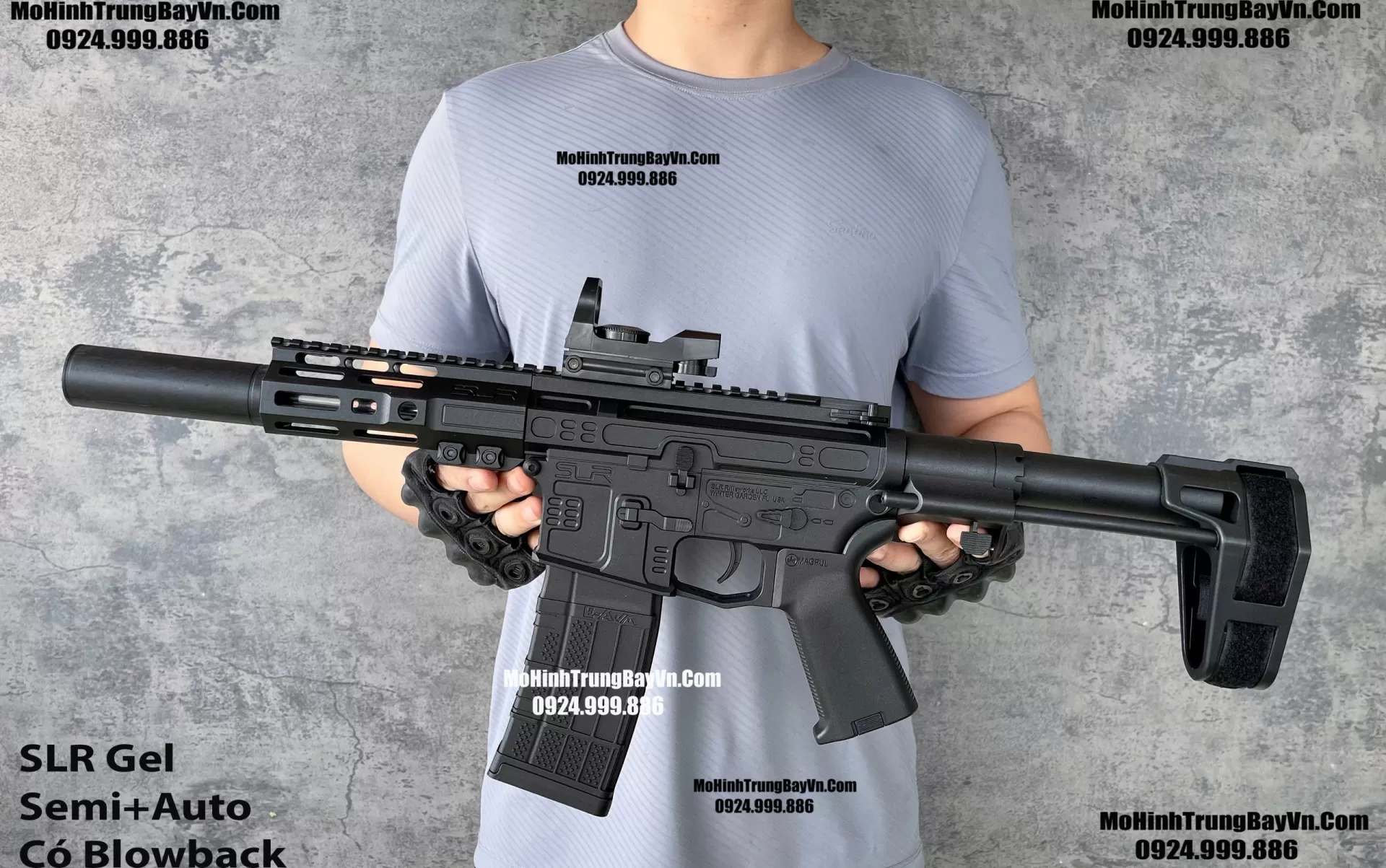 Súng Đạn Thạch SLR Blowback 2 Chế Độ Auto Semi Full Phụ Kiện Giá Rẻ M4 M416 Hk416 M4a1 Mohinhtrungbay Mohinhtrungbay.vn