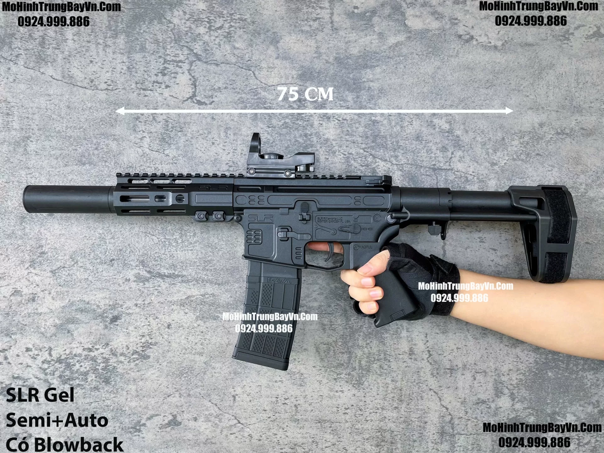 Súng Đạn Thạch SLR Blowback 2 Chế Độ Auto Semi Full Phụ Kiện Giá Rẻ M4 M416 Hk416 M4a1 Mohinhtrungbay Mohinhtrungbay.vn