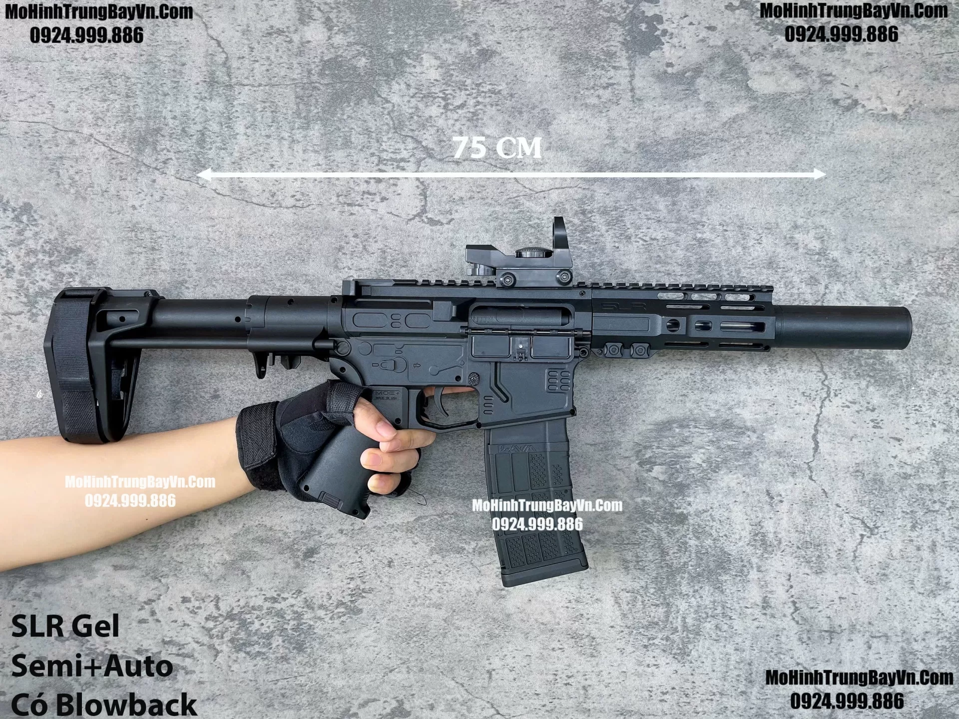 Súng Đạn Thạch SLR Blowback 2 Chế Độ Auto Semi Full Phụ Kiện Giá Rẻ M4 M416 Hk416 M4a1 Mohinhtrungbay Mohinhtrungbay.vn