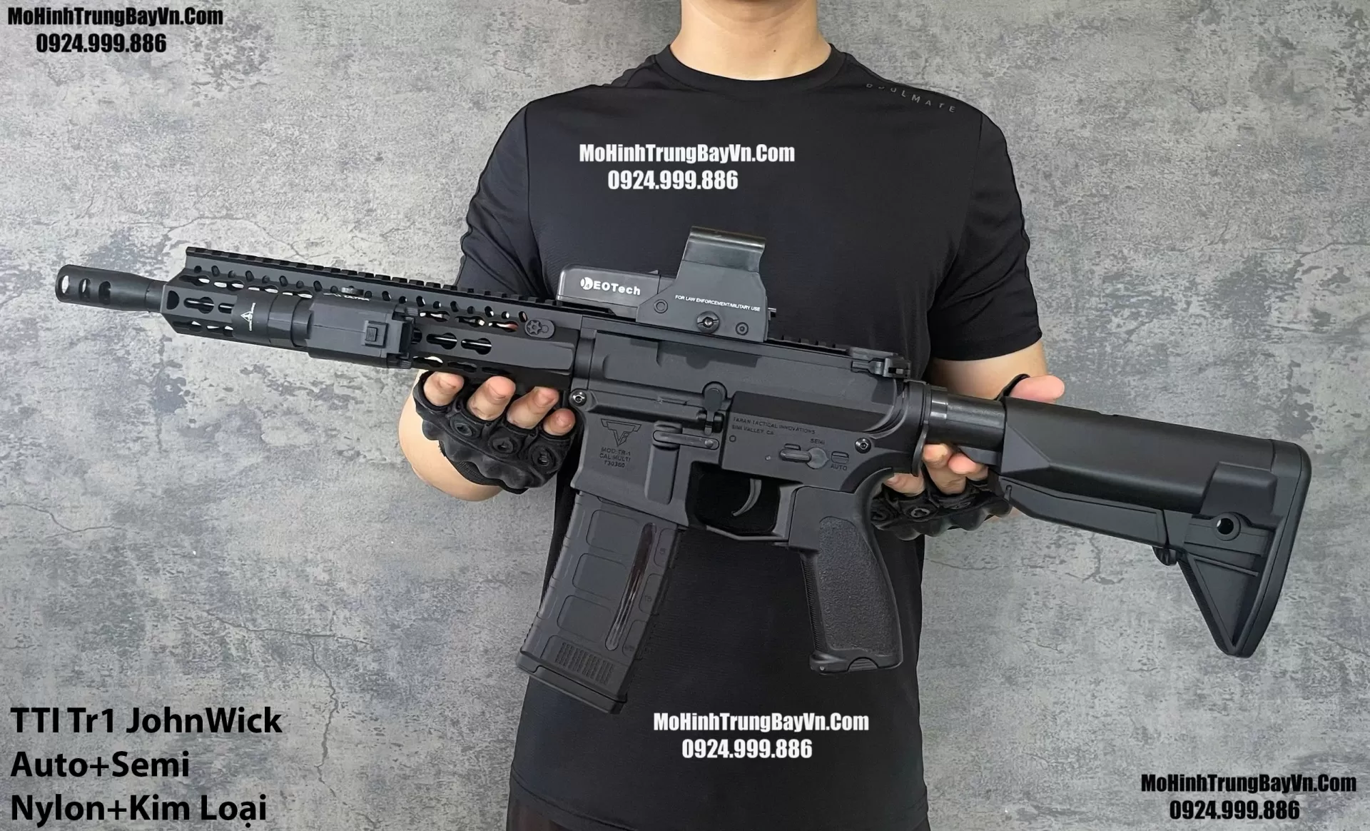 Súng Đạn Thạch TTI Tr-1 John Wick Sijun Blowback Bánh Răng Kim Loại Lực Cực Mạnh M416 M4a1 M16 SLR Mohinhtrungbay Mohinhtrungbay.vn Hk416