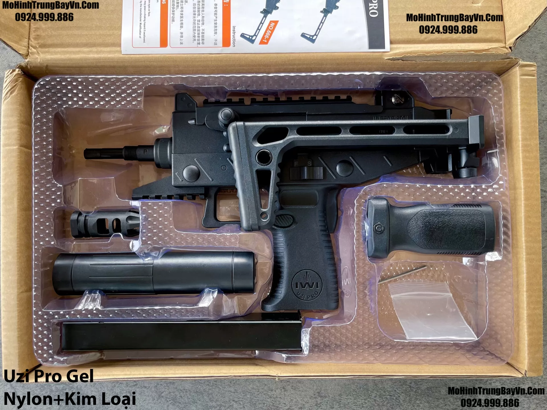 Súng Đạn Thạch SMG UZI Pro Mag Kim Loại  Sấy Cực nhanh  Mp5 Mp7 Mohinhtrungbay Mohinhtrungbay.vn (1) (1)