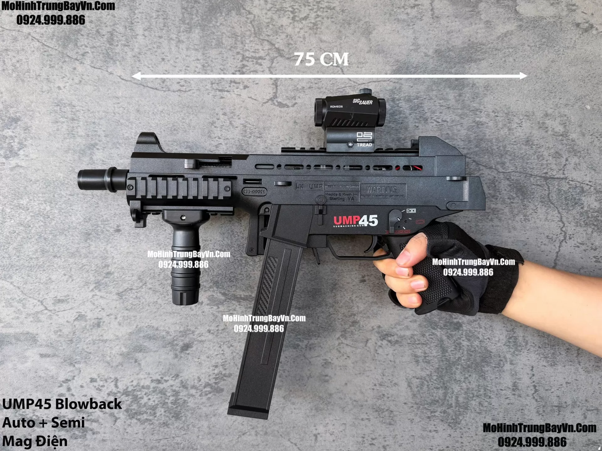 Súng Đạn Thạch SMG UMP45 Báng Gập Giá Rẻ Blowback 2 Chế Độ Auto Semi Full Phụ Kiện Giá Rẻ  Mohinhtrungbay Mohinhtrungbay.vn
