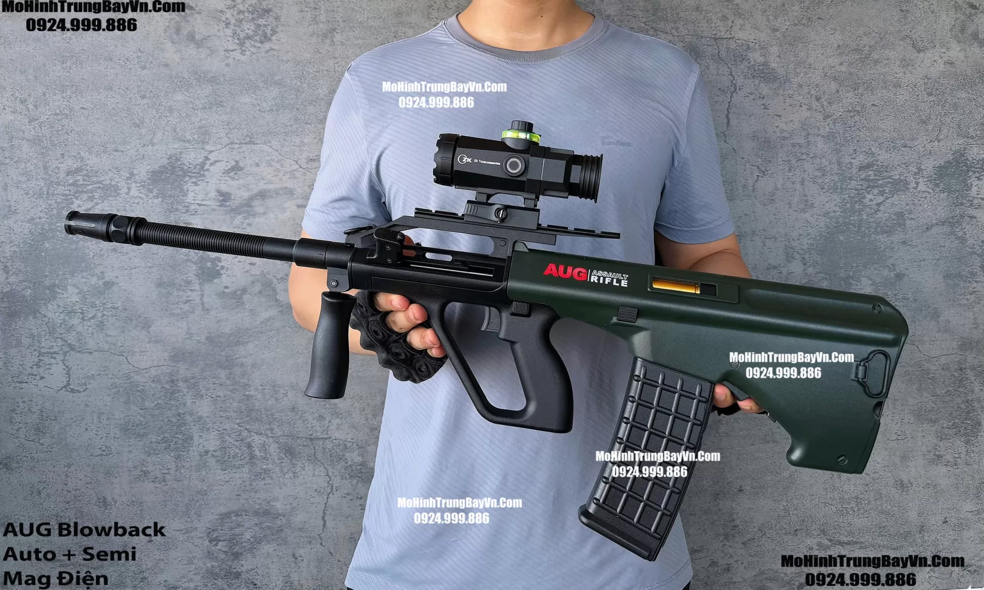 Súng Đạn Thạch AUG Classic Giá Rẻ Blowback 2 Chế Độ Auto Semi Full Phụ Kiện Giá Rẻ  Mohinhtrungbay Mohinhtrungbay.vn (1)