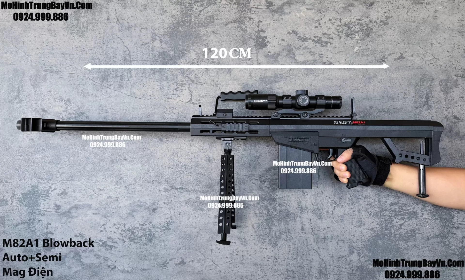 Súng Đạn Thạch Barrett M82a1 Blowback 2 Chế Độ Auto Semi Full Phụ Kiện Giá Rẻ Mohinhtrungbay Mohinhtrungbay.vn (1) Barret Baret