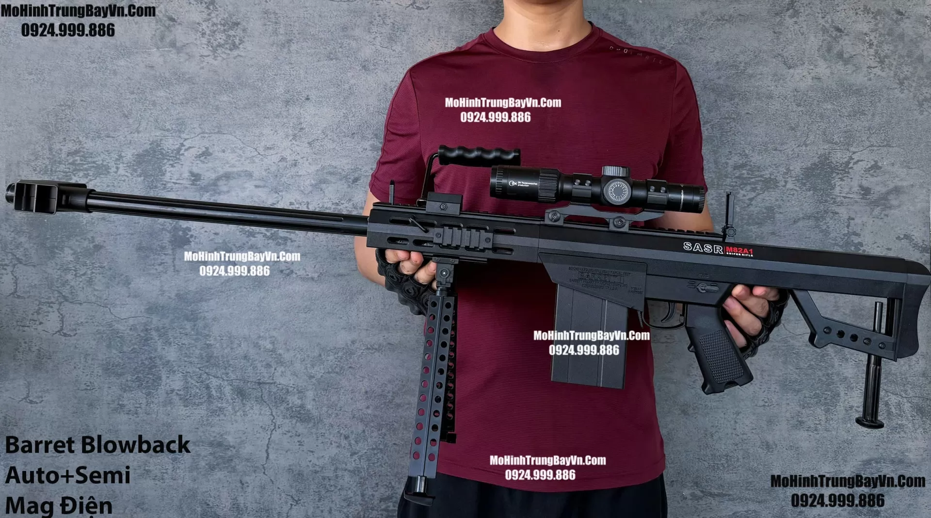 Súng Đạn Thạch Barrett M82a1 Blowback 2 Chế Độ Auto Semi Full Phụ Kiện Giá Rẻ Mohinhtrungbay Mohinhtrungbay.vn (1) Barret Baret