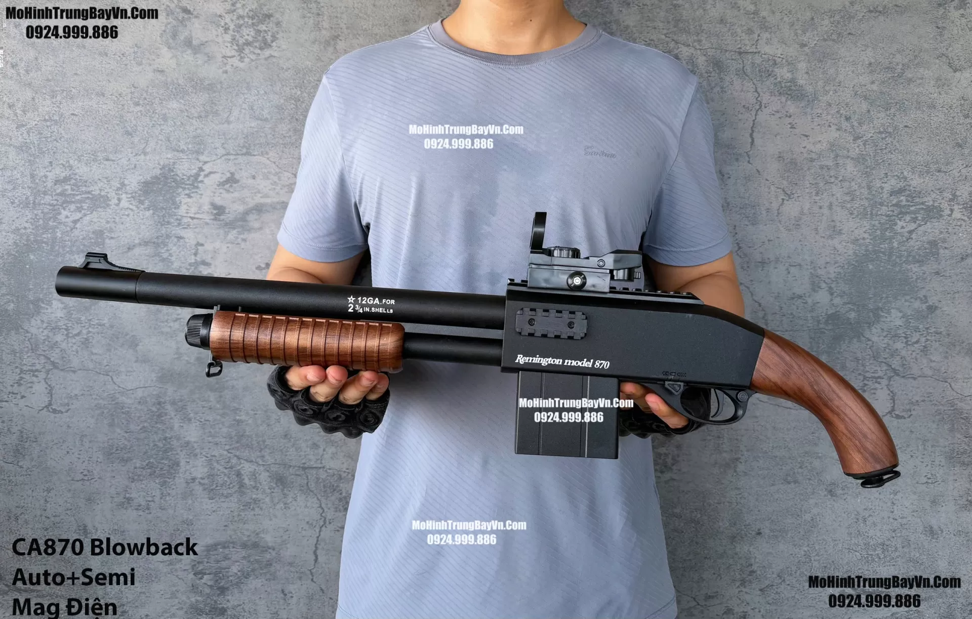 Súng Đạn Thạch Shotgun Auto CA870 Nâu Gỗ Giá Rẻ Blowback 2 Chế Độ Auto Semi Full Phụ Kiện Giá Rẻ  Mohinhtrungbay Mohinhtrungbay.vn Mp5 (1)