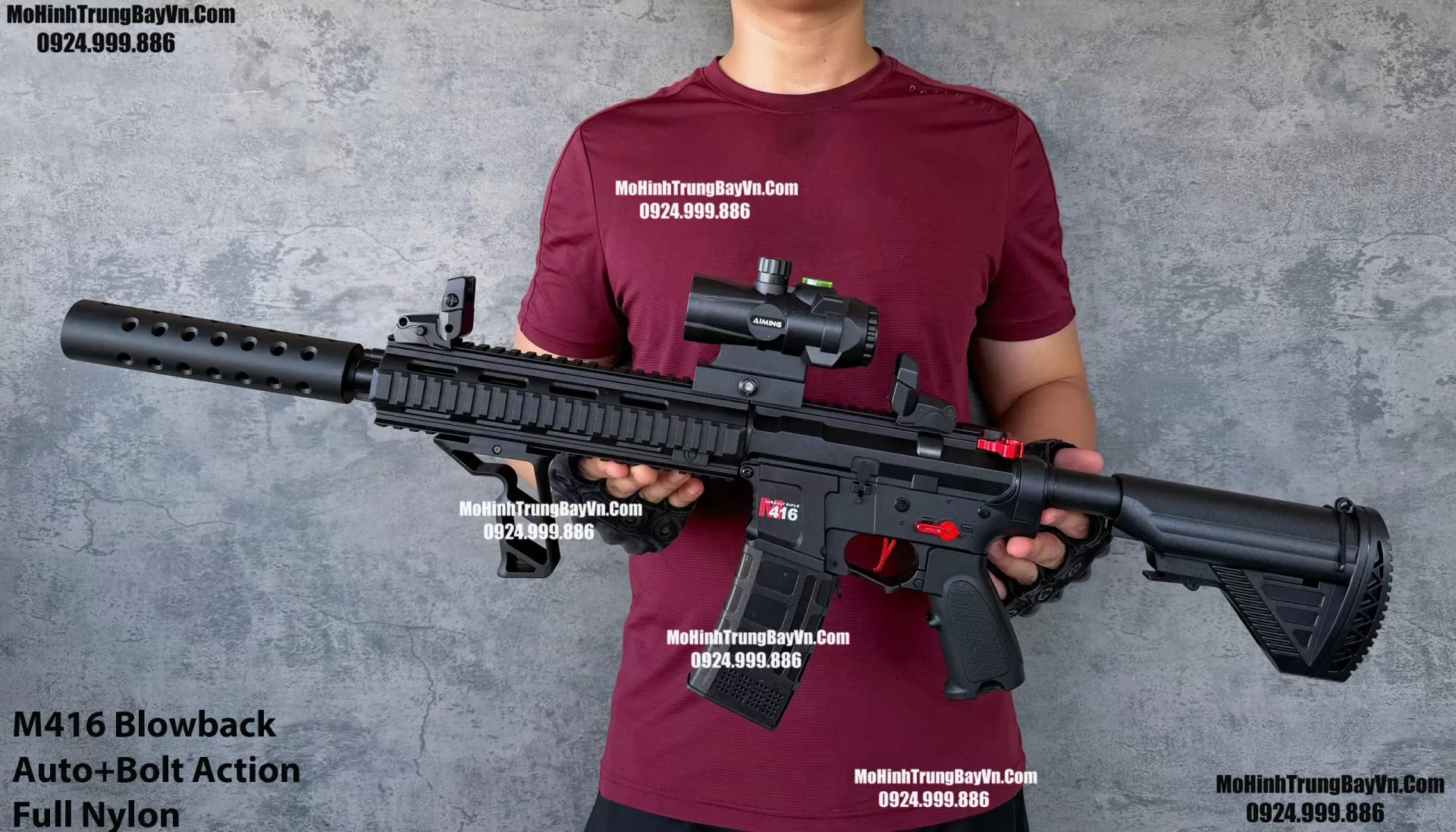 Súng Đạn Thạch M416 Giá Rẻ Blowback 2 Chế Độ Sấy Cực Nhanh M4 Hk416 M4a1 Mohinhtrungbay Mohinhtrungbay.vn (1) (1)
