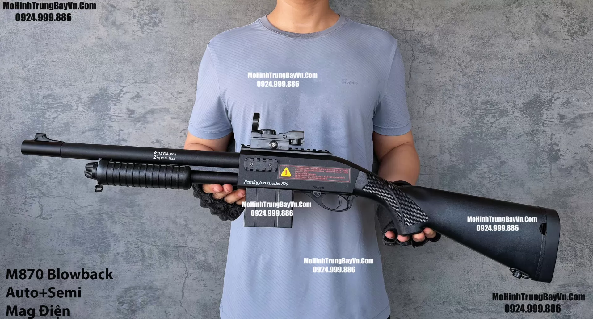 Súng Đạn Thạch Shotgun Auto M870 Classic Giá Rẻ Blowback 2 Chế Độ Auto Semi Full Phụ Kiện Giá Rẻ  Mohinhtrungbay Mohinhtrungbay.vn Mp5 (1) (1)