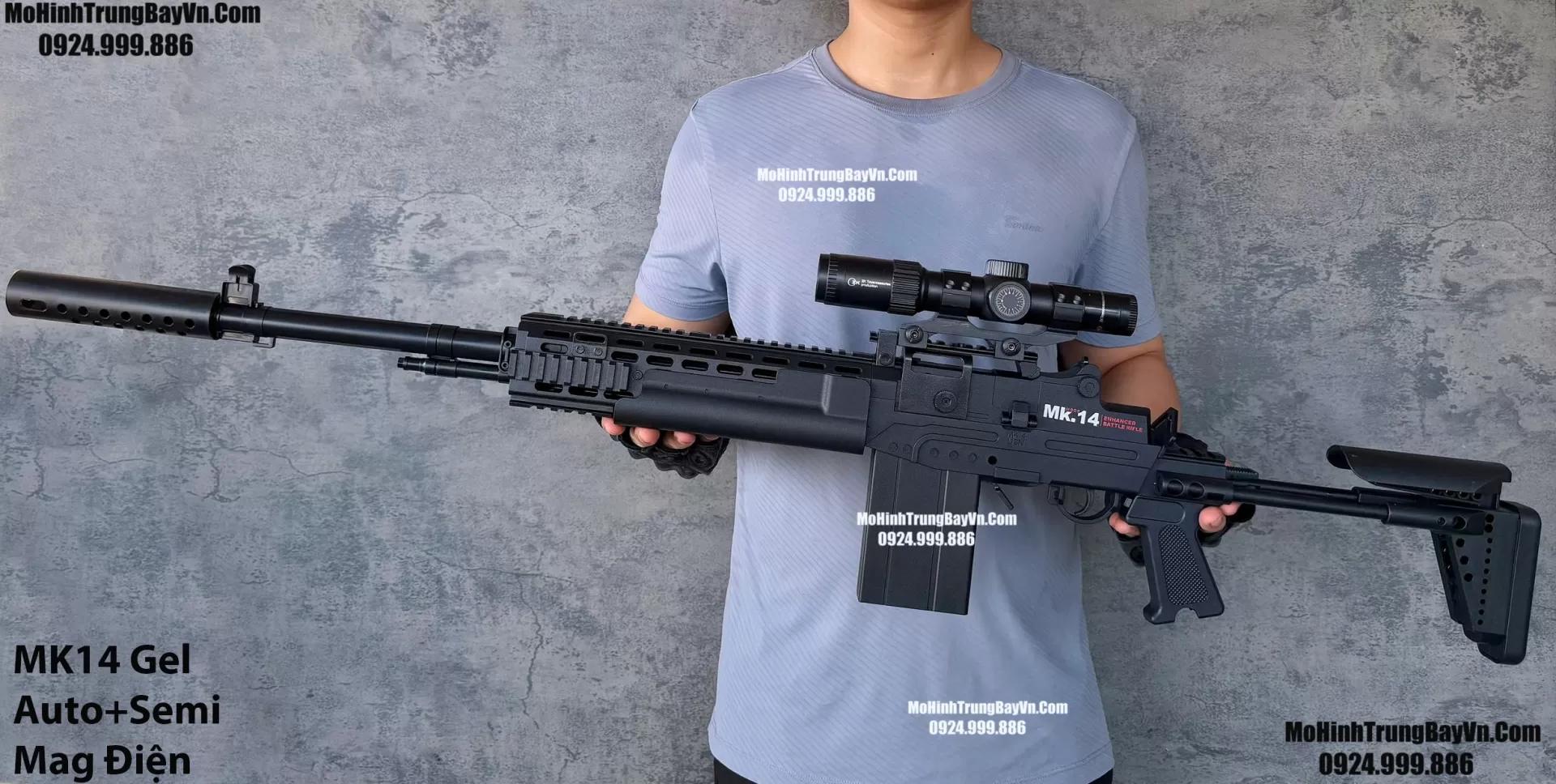 Súng Đạn Thạch MK14 Blowback 2 Chế Độ Auto Semi Full Phụ Kiện Giá Rẻ M Mohinhtrungbay Mohinhtrungbay.vn