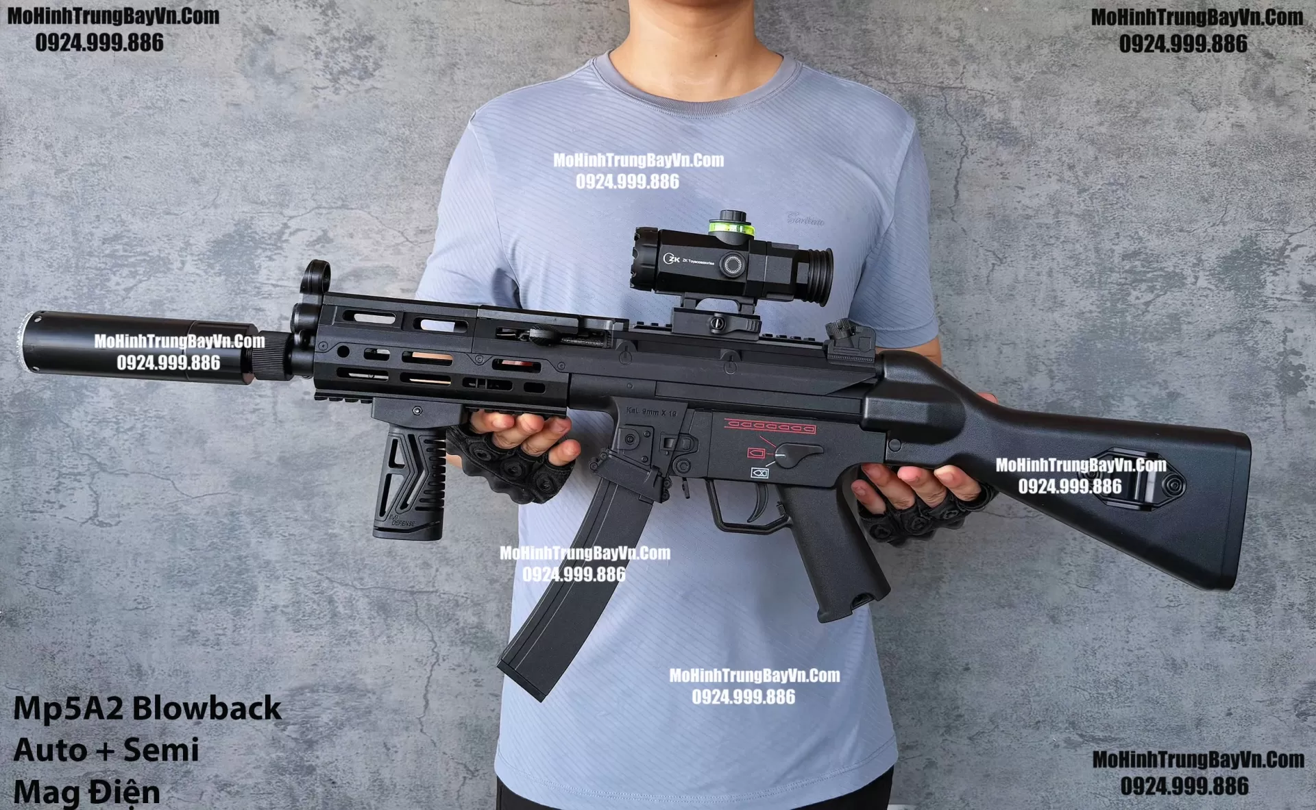 Súng Đạn Thạch SMG Mp5A2 Classic Giá Rẻ Blowback 2 Chế Độ Auto Semi Full Phụ Kiện Giá Rẻ  Mohinhtrungbay Mohinhtrungbay.vn Mp5 SMG