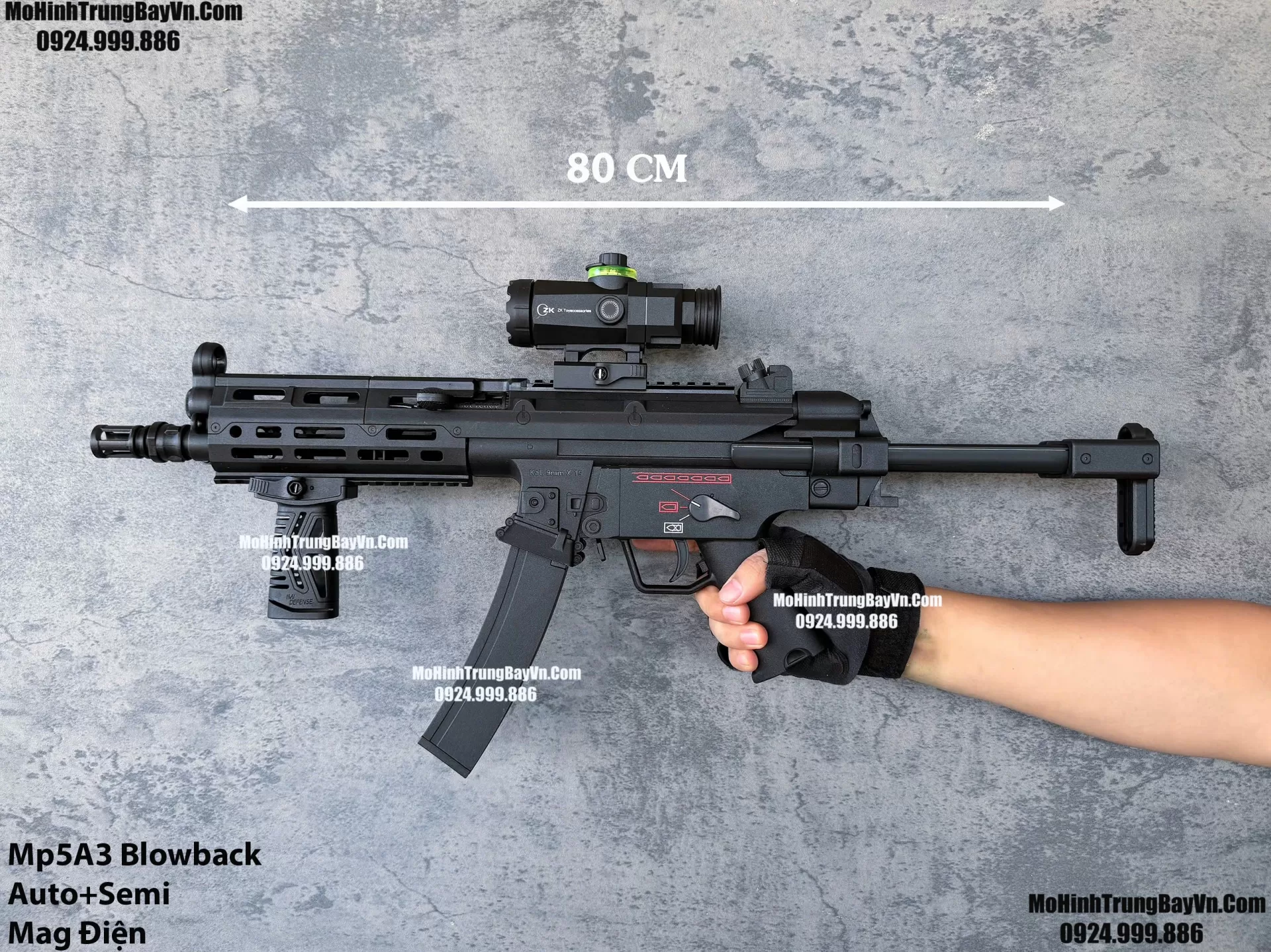 Súng Đạn Thạch SMG Mp5A3 Classic Giá Rẻ Blowback 2 Chế Độ Auto Semi Full Phụ Kiện Giá Rẻ  Mohinhtrungbay Mohinhtrungbay.vn Mp5 SMG (1)