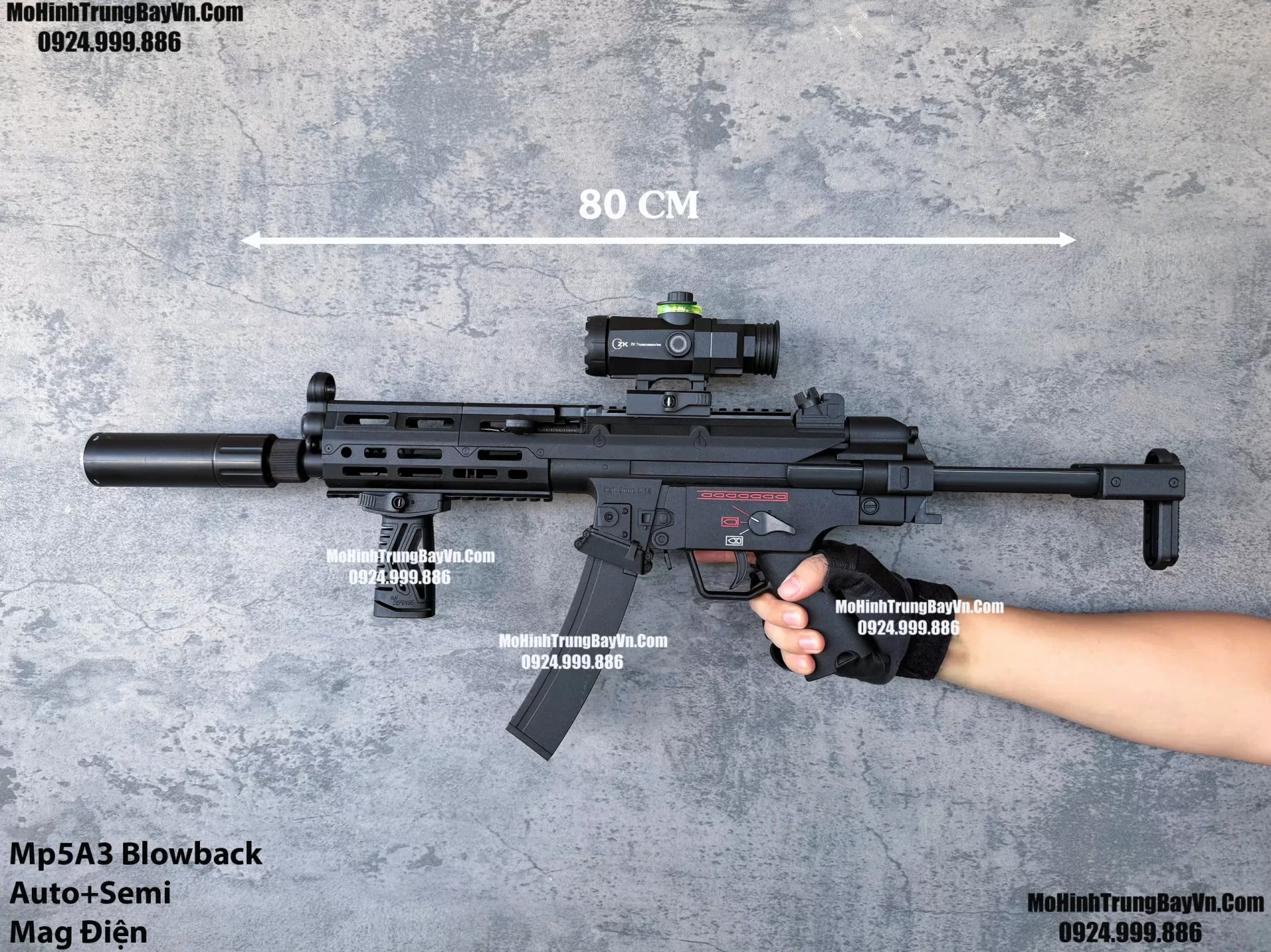 Súng Đạn Thạch SMG Mp5A3 Classic Giá Rẻ Blowback 2 Chế Độ Auto Semi Full Phụ Kiện Giá Rẻ  Mohinhtrungbay Mohinhtrungbay.vn Mp5 SMG (1)