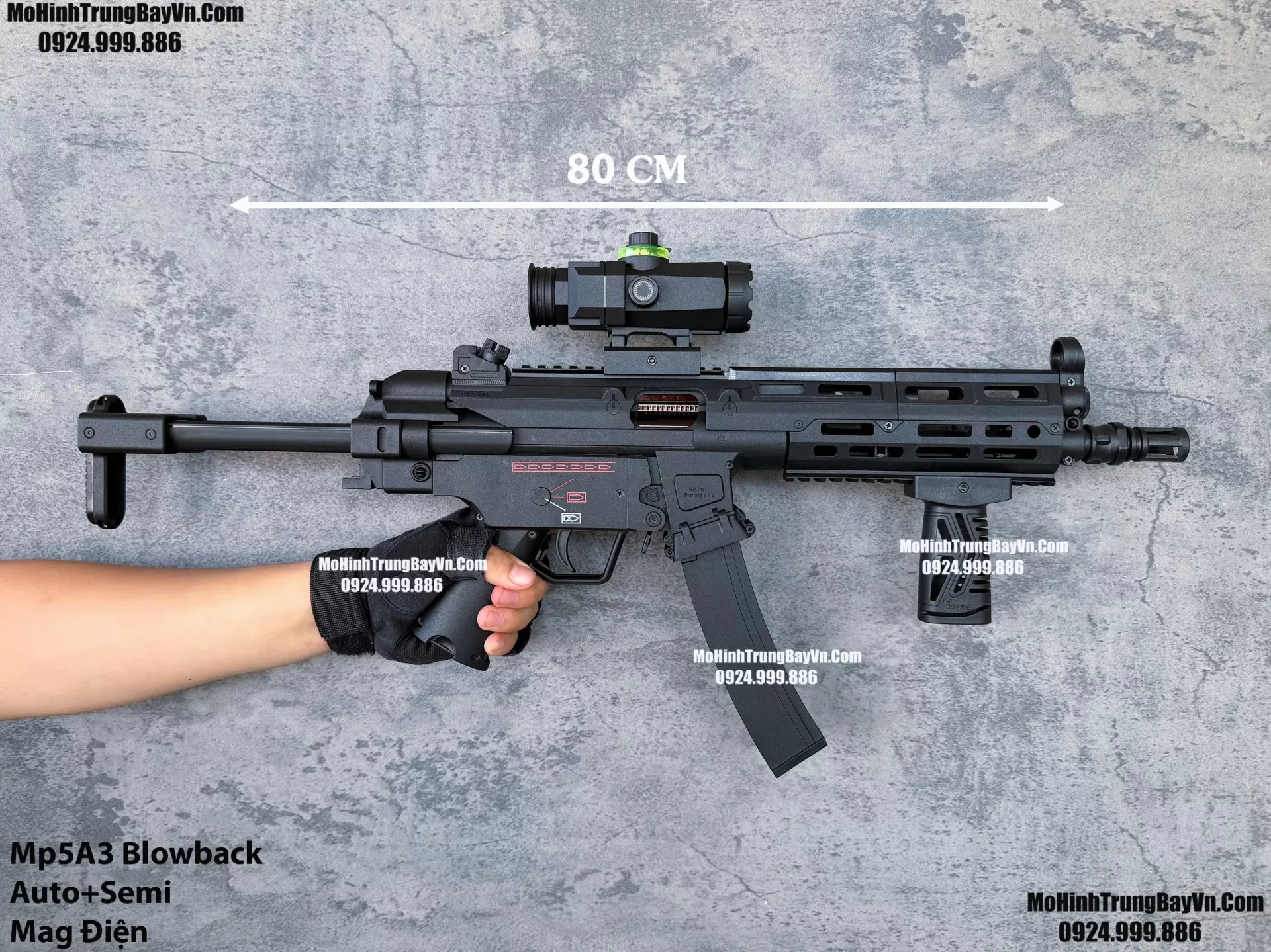 Súng Đạn Thạch SMG Mp5A3 Classic Giá Rẻ Blowback 2 Chế Độ Auto Semi Full Phụ Kiện Giá Rẻ  Mohinhtrungbay Mohinhtrungbay.vn Mp5 SMG (1)
