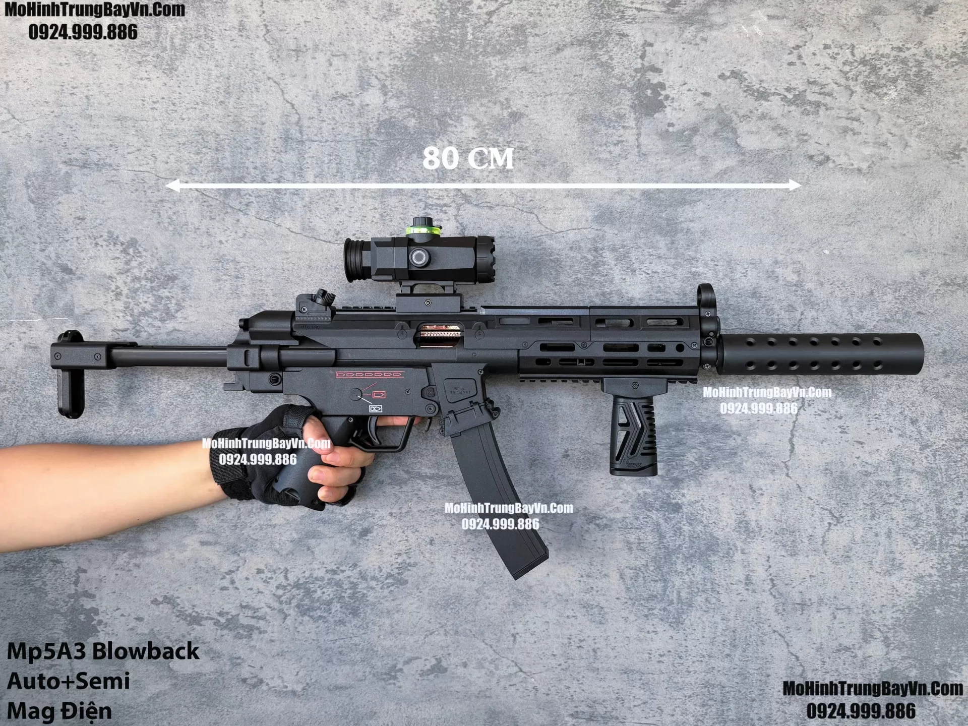 Súng Đạn Thạch SMG Mp5A3 Classic Giá Rẻ Blowback 2 Chế Độ Auto Semi Full Phụ Kiện Giá Rẻ  Mohinhtrungbay Mohinhtrungbay.vn Mp5 SMG (1)
