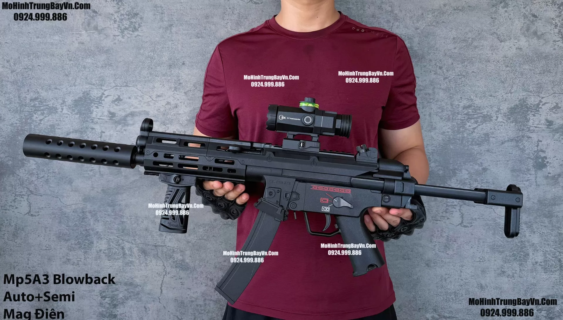 Súng Đạn Thạch SMG Mp5A3 Classic Giá Rẻ Blowback 2 Chế Độ Auto Semi Full Phụ Kiện Giá Rẻ  Mohinhtrungbay Mohinhtrungbay.vn Mp5 SMG (1)