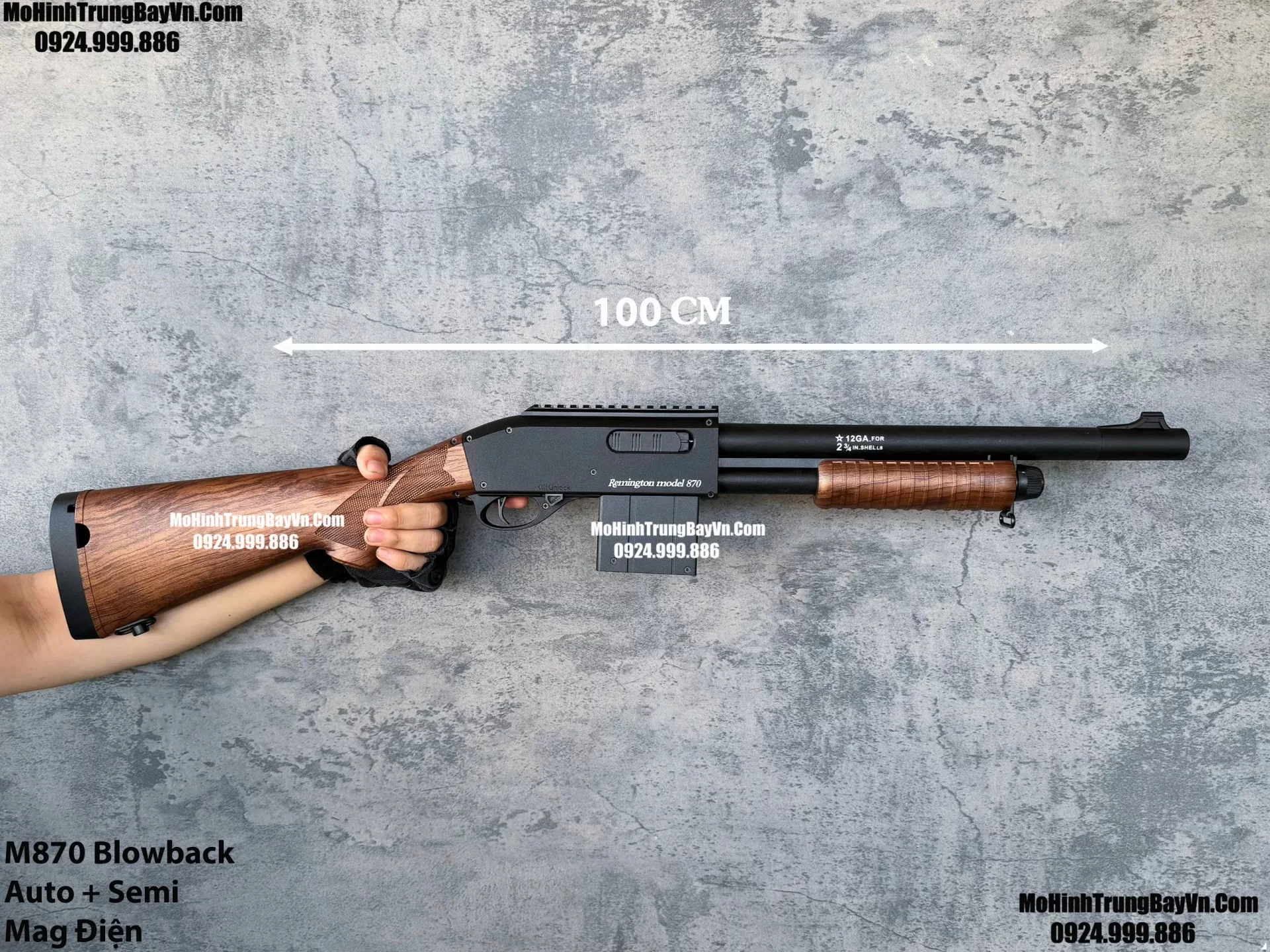 Súng Đạn Thạch Shotgun Auto M870 Màu Gỗ  Giá Rẻ Blowback 2 Chế Độ Auto Semi Full Phụ Kiện Giá Rẻ  Mohinhtrungbay Mohinhtrungbay.vn Mp5 (1)