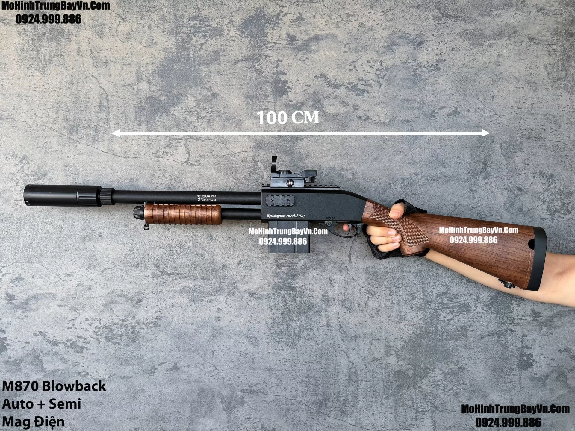 Súng Đạn Thạch Shotgun Auto M870 Màu Gỗ  Giá Rẻ Blowback 2 Chế Độ Auto Semi Full Phụ Kiện Giá Rẻ  Mohinhtrungbay Mohinhtrungbay.vn Mp5 (1)