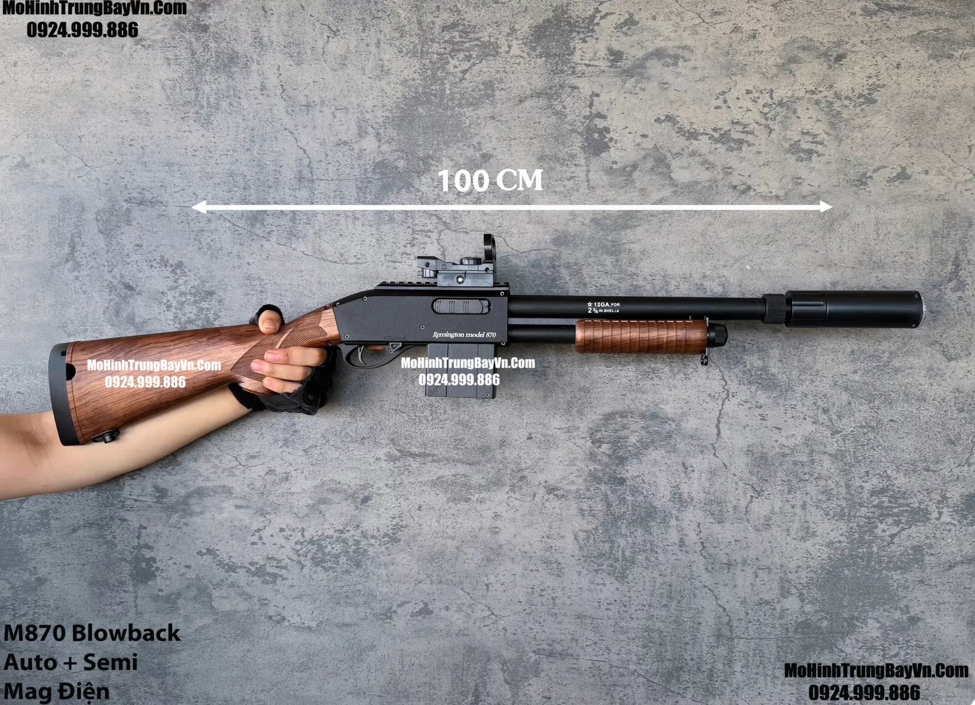 Súng Đạn Thạch Shotgun Auto M870 Màu Gỗ  Giá Rẻ Blowback 2 Chế Độ Auto Semi Full Phụ Kiện Giá Rẻ  Mohinhtrungbay Mohinhtrungbay.vn Mp5 (1)