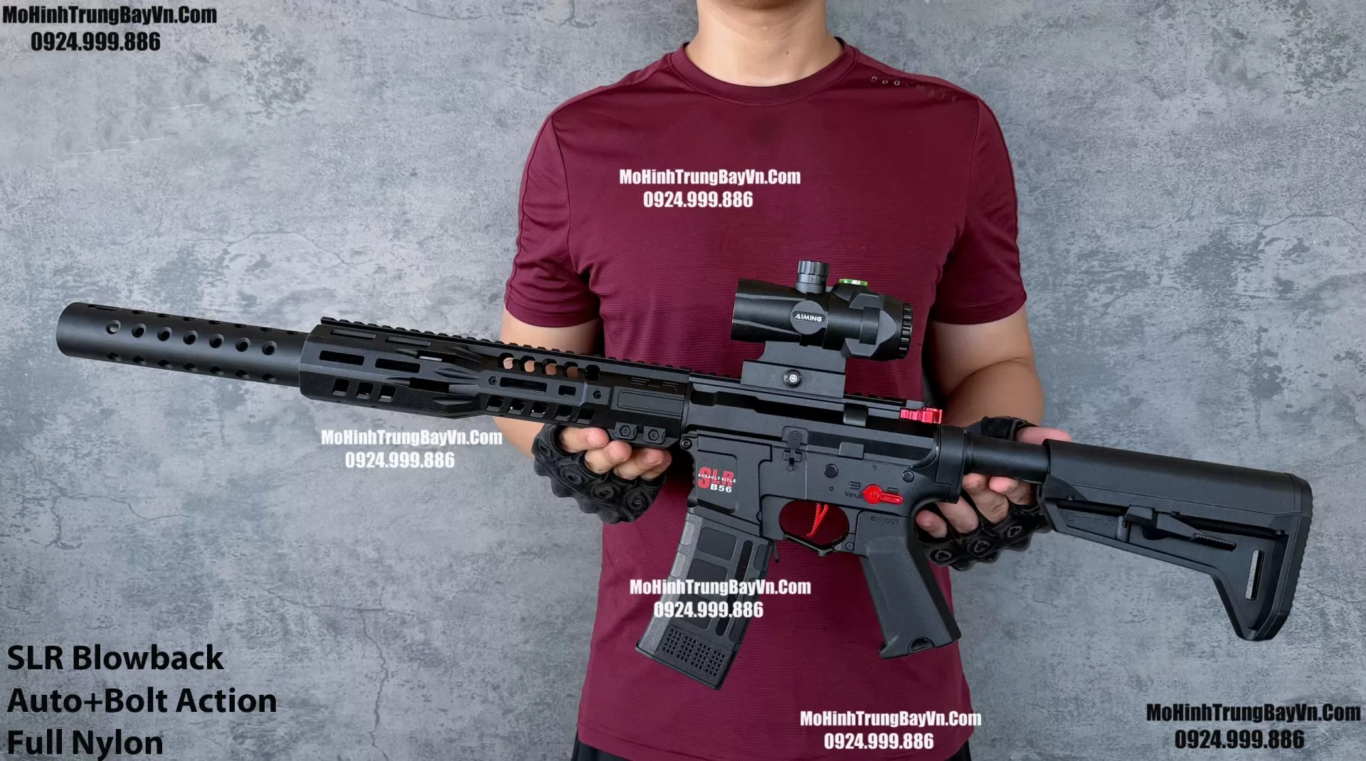 Súng Đạn Thạch SLR Giá Rẻ Blowback 2 Chế Độ Sấy Cực Nhanh M4 M416 Hk416 M4a1 Mohinhtrungbay Mohinhtrungbay.vn (1)