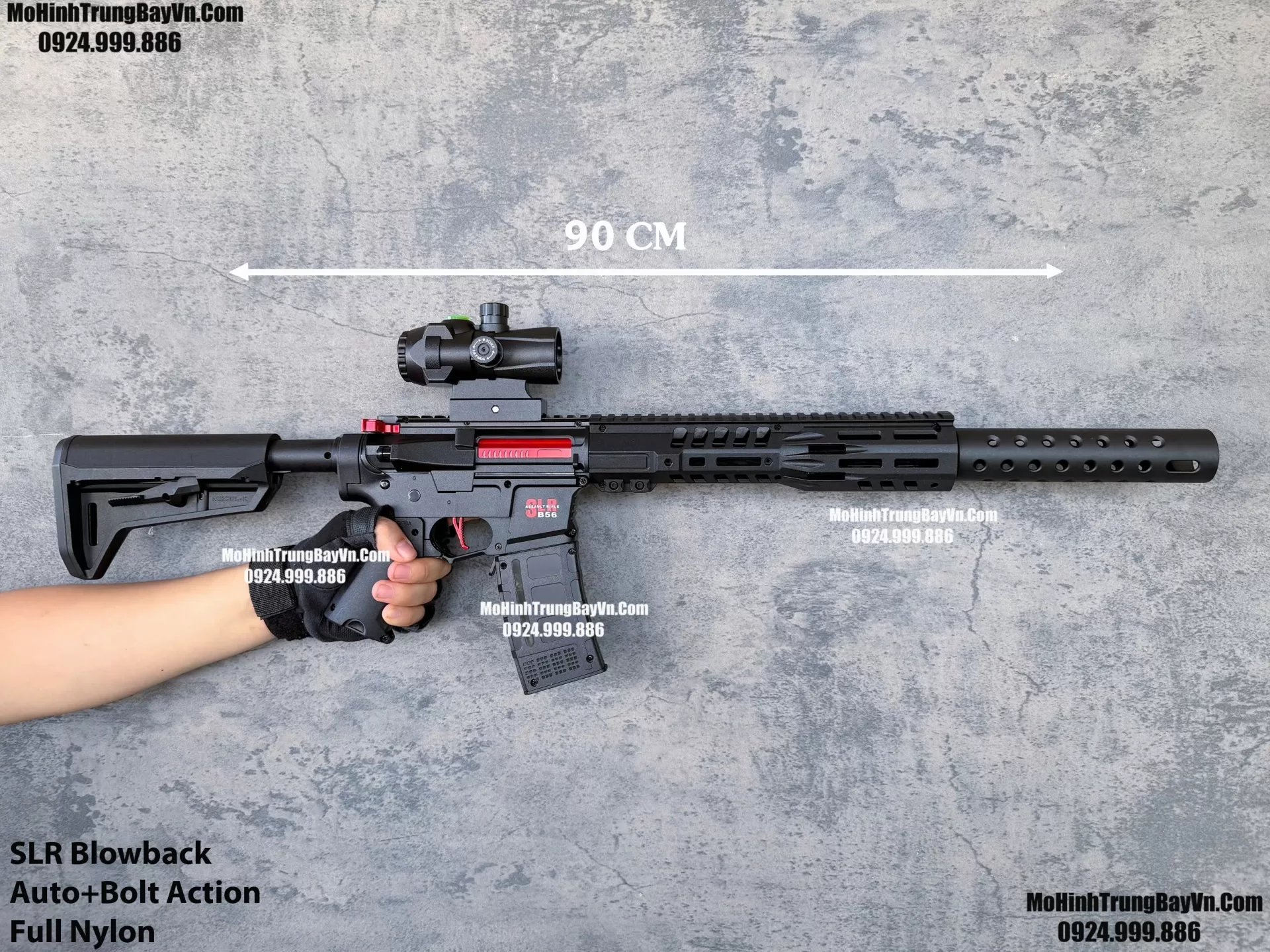 Súng Đạn Thạch SLR Giá Rẻ Blowback 2 Chế Độ Sấy Cực Nhanh M4 M416 Hk416 M4a1 Mohinhtrungbay Mohinhtrungbay.vn (1)