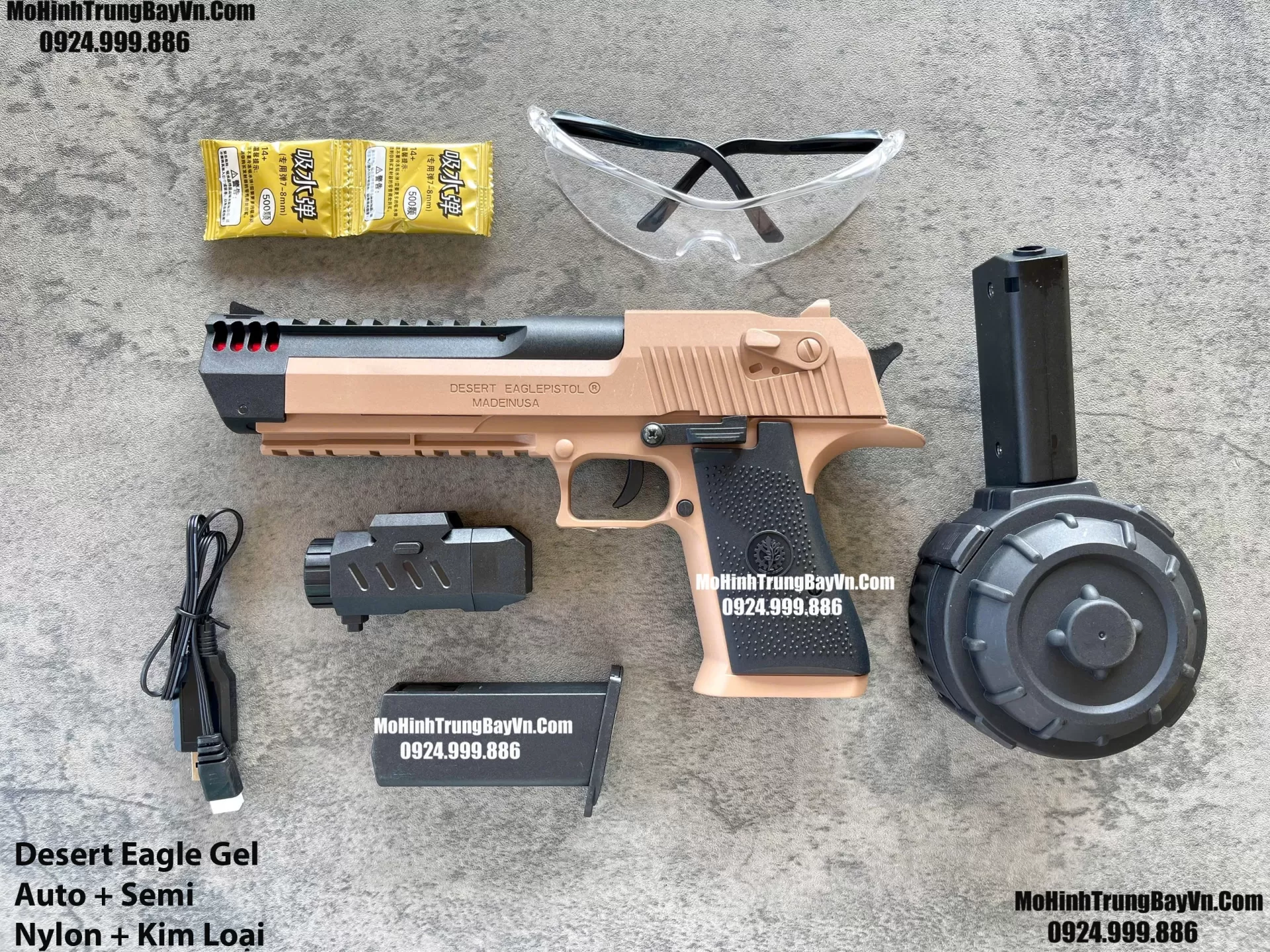 Súng Lục Đạn Thạch Desert Eagle Auto Blowback 2 Chế Độ Auto Semi Kèm 2 Băng Đạn Lực Cực Mạnh Mohinhtrungbay Mohinhtrungbay.vn (1) (1)