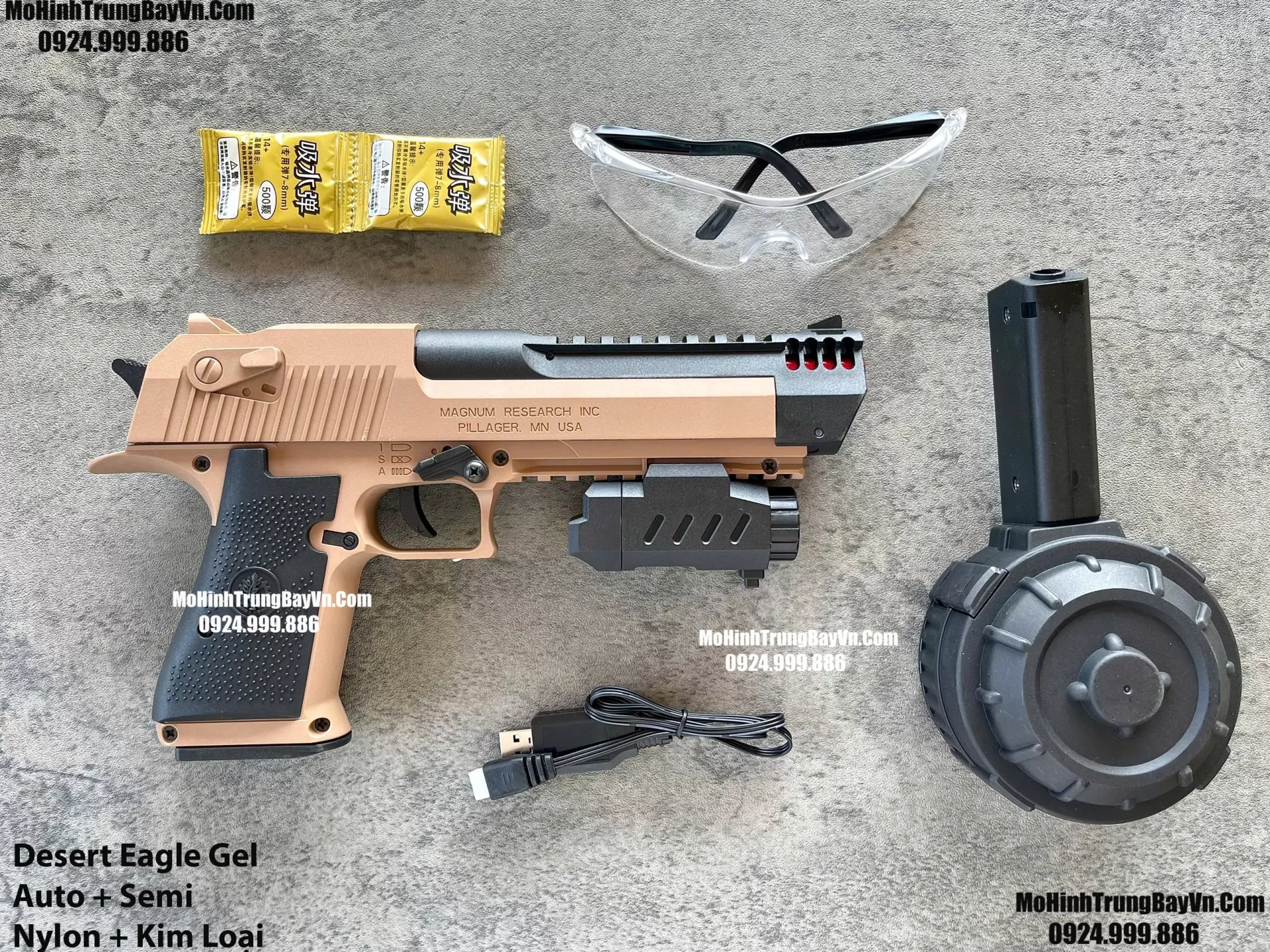 Súng Lục Đạn Thạch Desert Eagle Auto Blowback 2 Chế Độ Auto Semi Kèm 2 Băng Đạn Lực Cực Mạnh Mohinhtrungbay Mohinhtrungbay.vn (1) (1)