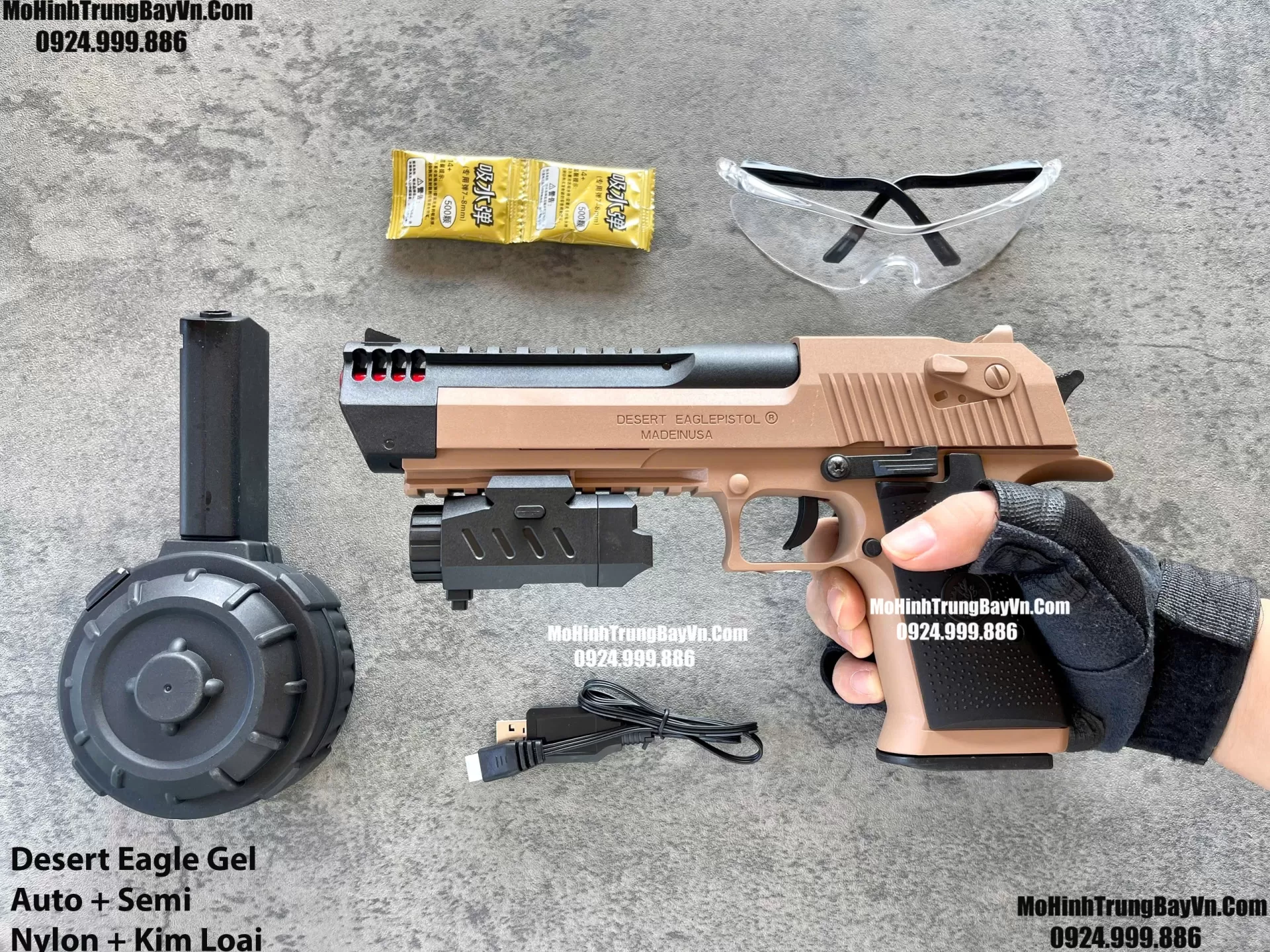 Súng Lục Đạn Thạch Desert Eagle Auto Blowback 2 Chế Độ Auto Semi Kèm 2 Băng Đạn Lực Cực Mạnh Mohinhtrungbay Mohinhtrungbay.vn (1) (1)