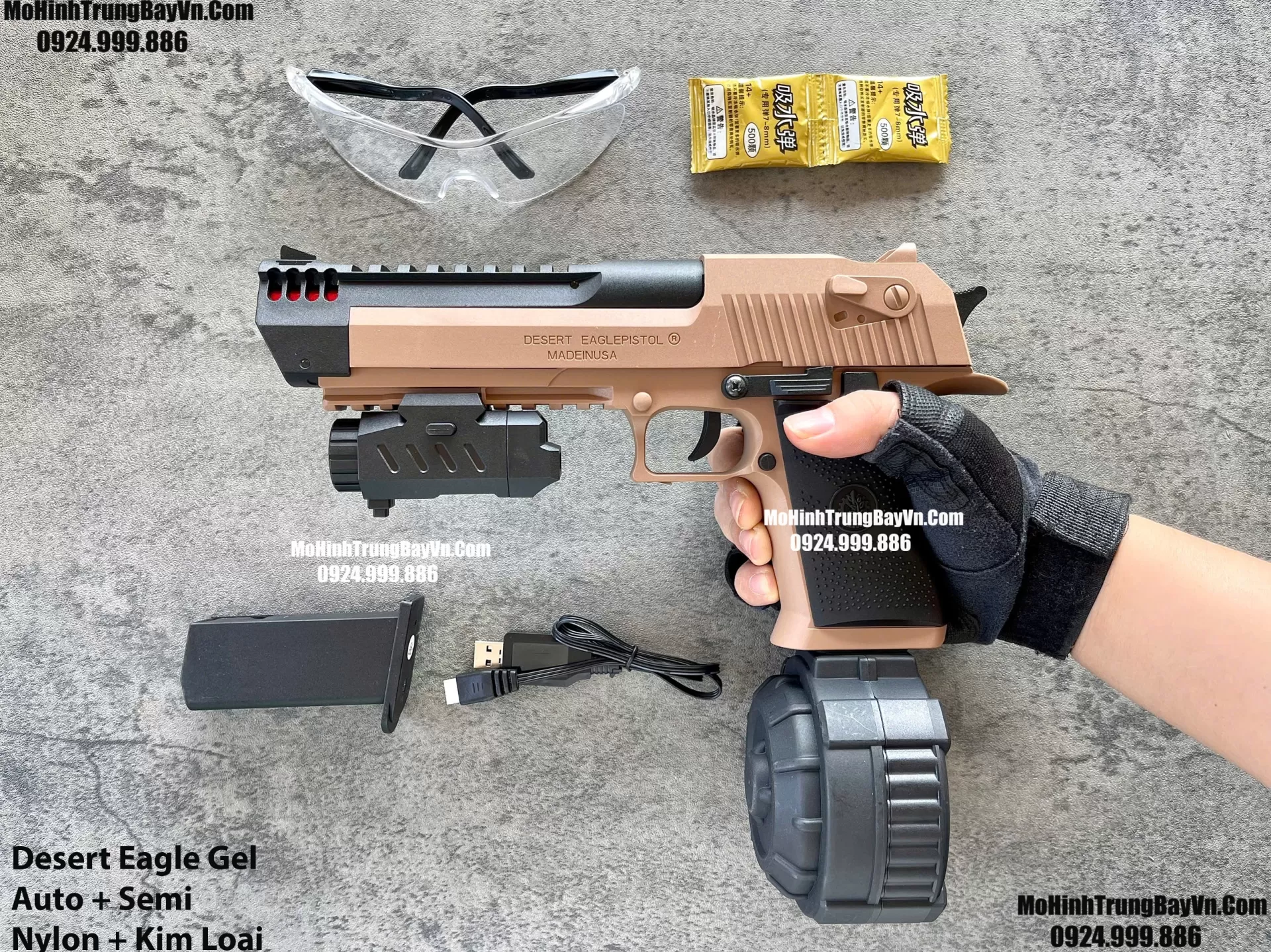 Súng Lục Đạn Thạch Desert Eagle Auto Blowback 2 Chế Độ Auto Semi Kèm 2 Băng Đạn Lực Cực Mạnh Mohinhtrungbay Mohinhtrungbay.vn (1) (1)