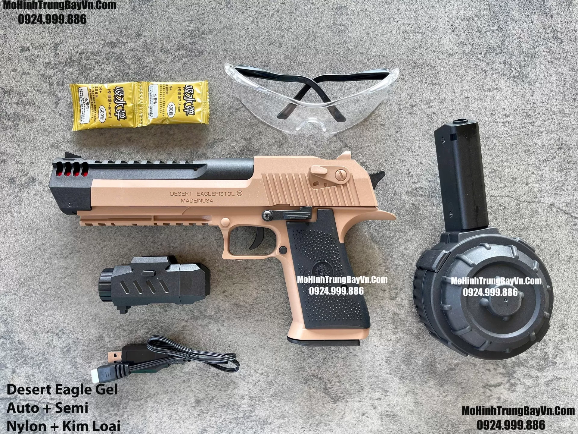 Súng Lục Đạn Thạch Desert Eagle Auto Blowback 2 Chế Độ Auto Semi Kèm 2 Băng Đạn Lực Cực Mạnh Mohinhtrungbay Mohinhtrungbay.vn (1) (1)