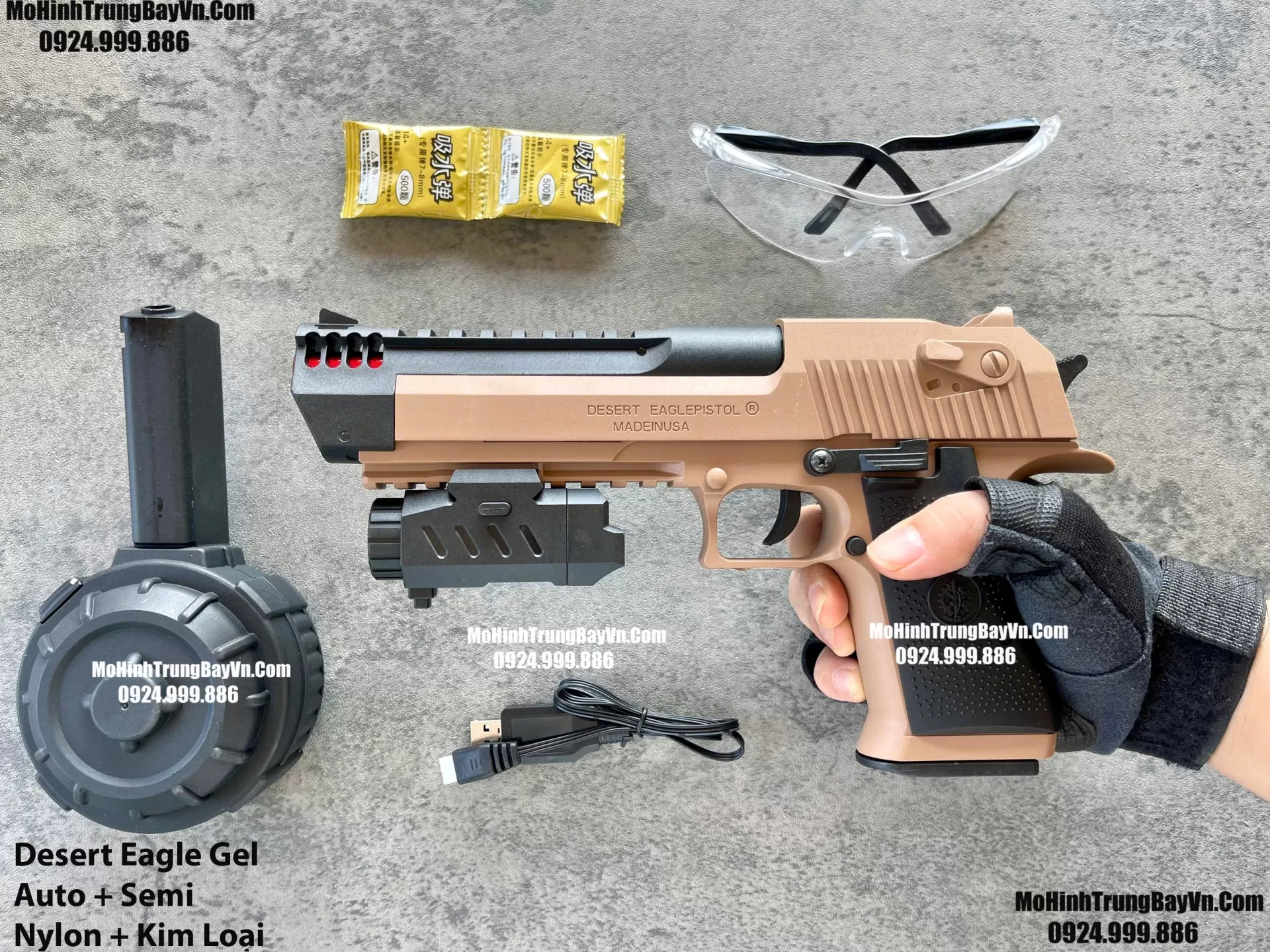 Súng Lục Đạn Thạch Desert Eagle Auto Blowback 2 Chế Độ Auto Semi Kèm 2 Băng Đạn Lực Cực Mạnh Mohinhtrungbay Mohinhtrungbay.vn (1) (1)
