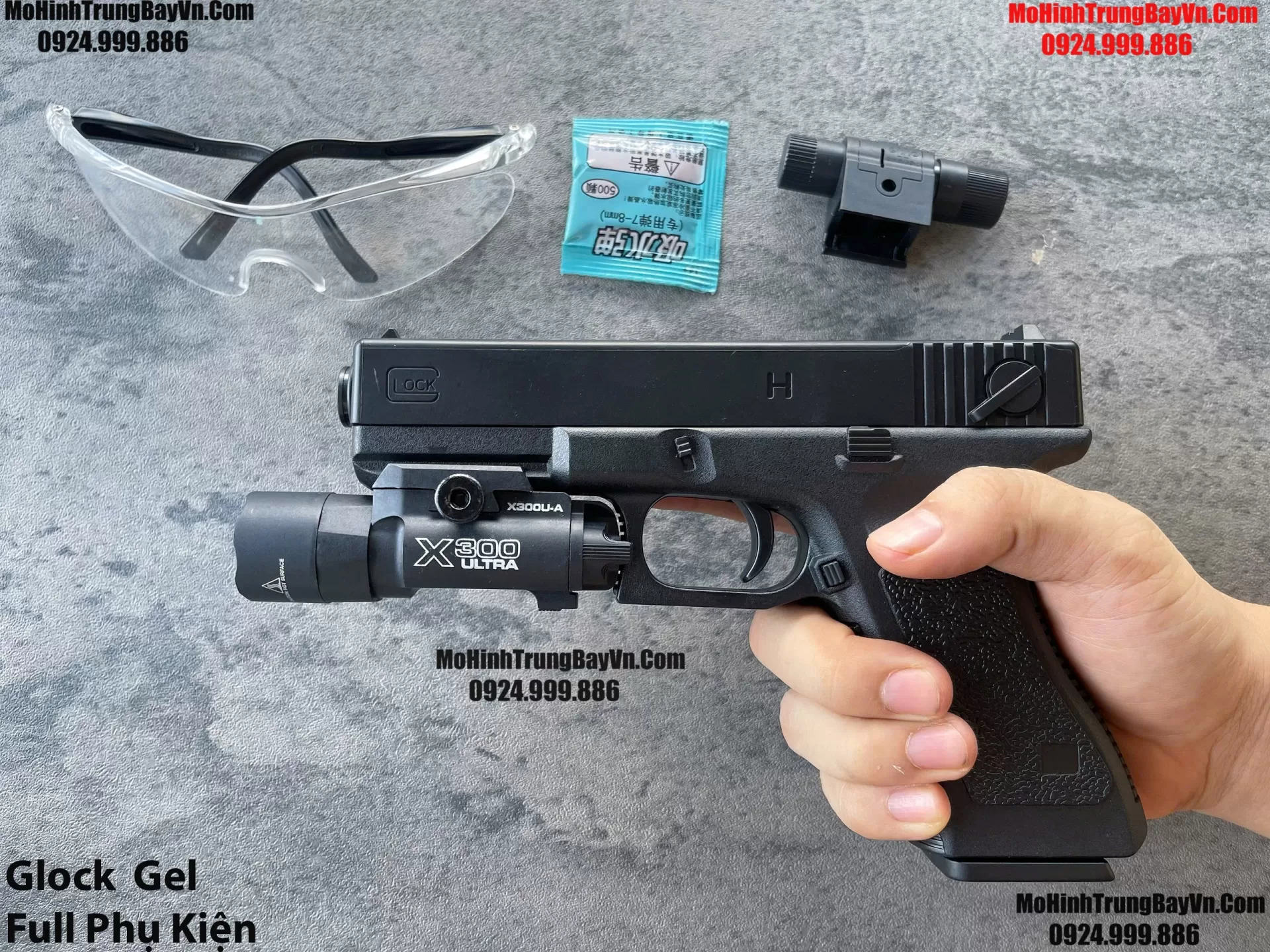 Súng Lục Đạn Thạch Glock Cắc Bụp Kéo Slide Giá Rẻ Full Phụ Kiện Piston Mohinhtrungbay Mohinhtrungbay.vn