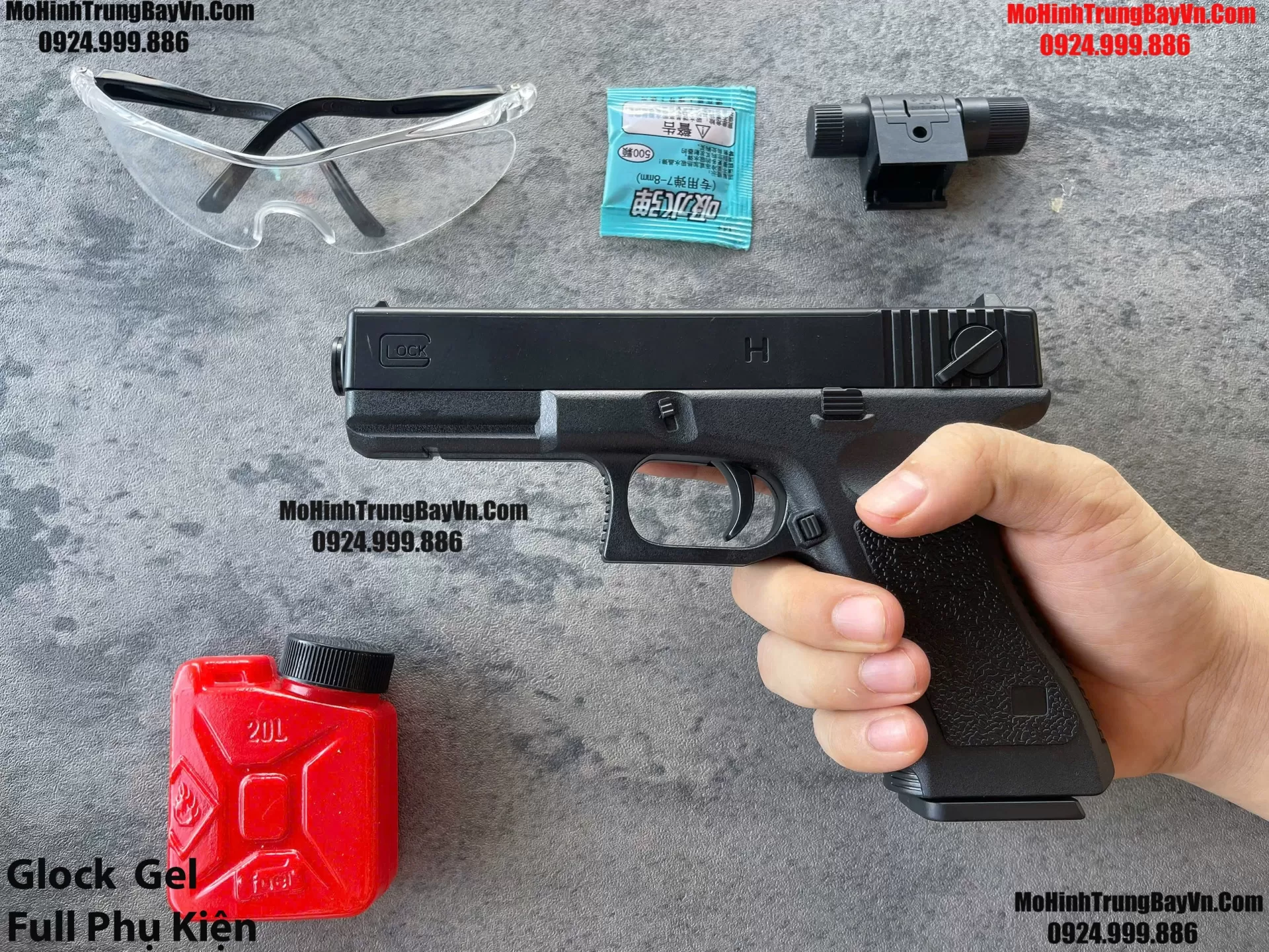 Súng Lục Đạn Thạch Glock Cắc Bụp Kéo Slide Giá Rẻ Full Phụ Kiện Piston Mohinhtrungbay Mohinhtrungbay.vn
