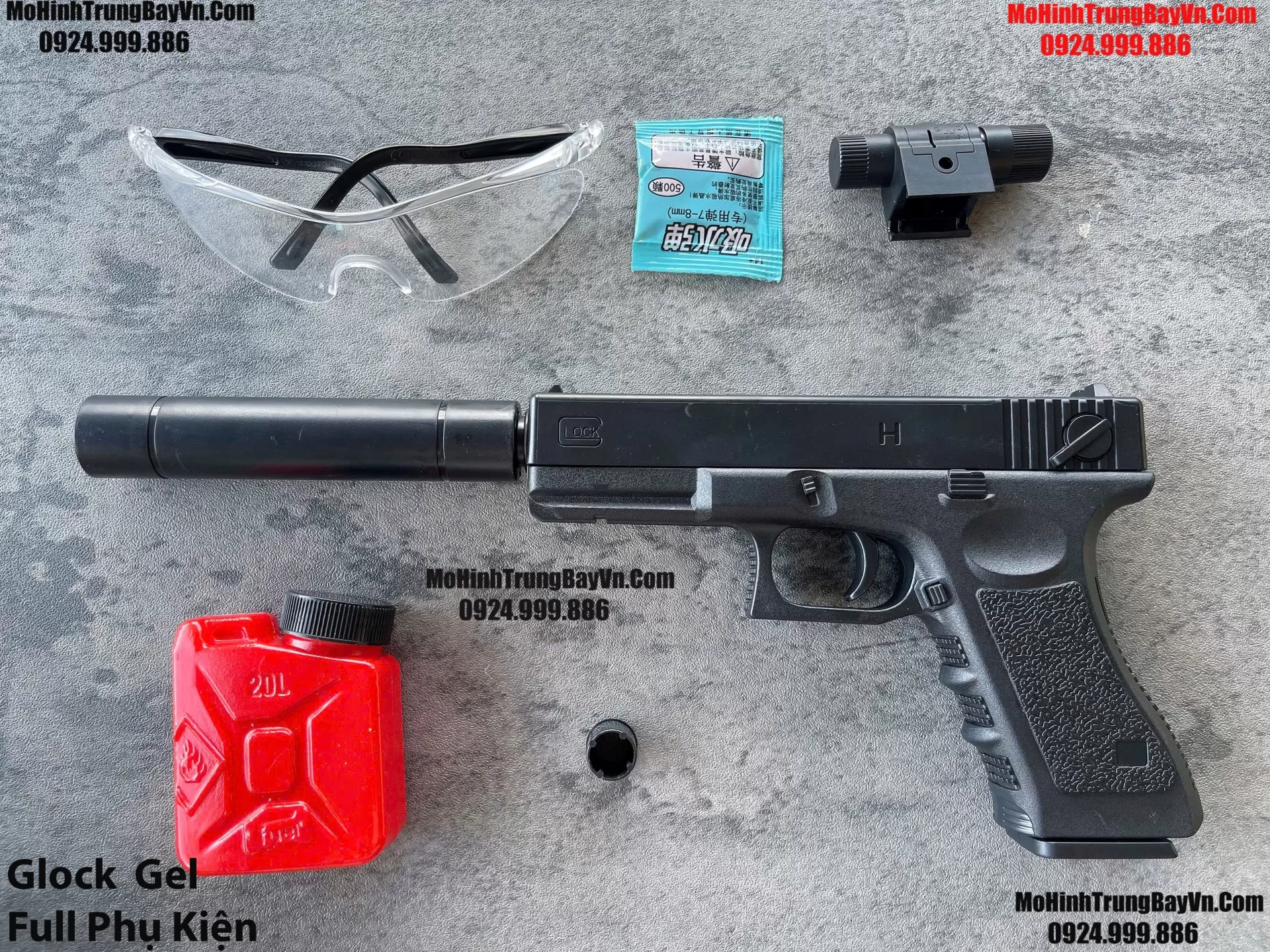 Súng Lục Đạn Thạch Glock Cắc Bụp Kéo Slide Giá Rẻ Full Phụ Kiện Piston Mohinhtrungbay Mohinhtrungbay.vn