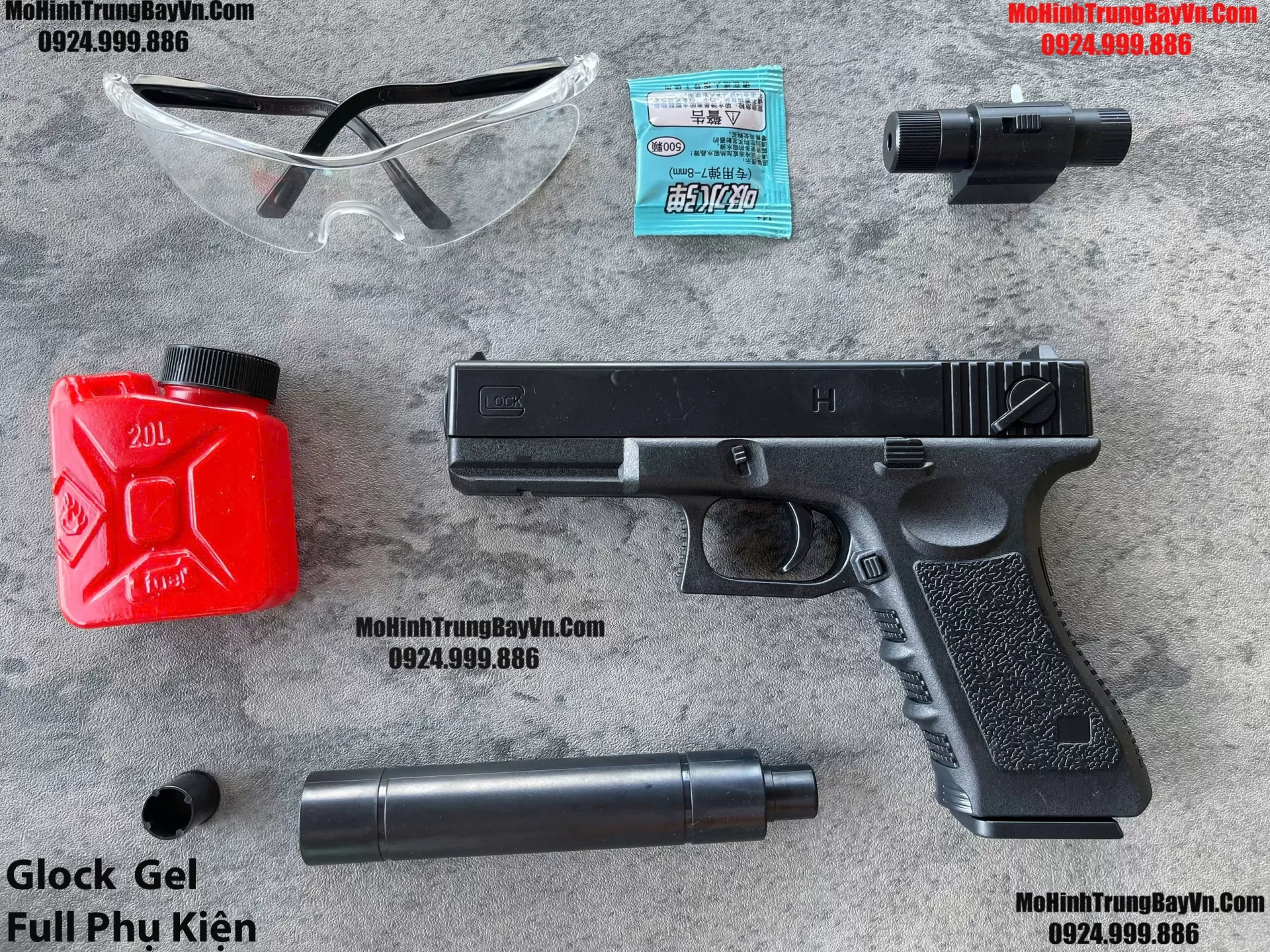 Súng Lục Đạn Thạch Glock Cắc Bụp Kéo Slide Giá Rẻ Full Phụ Kiện Piston Mohinhtrungbay Mohinhtrungbay.vn