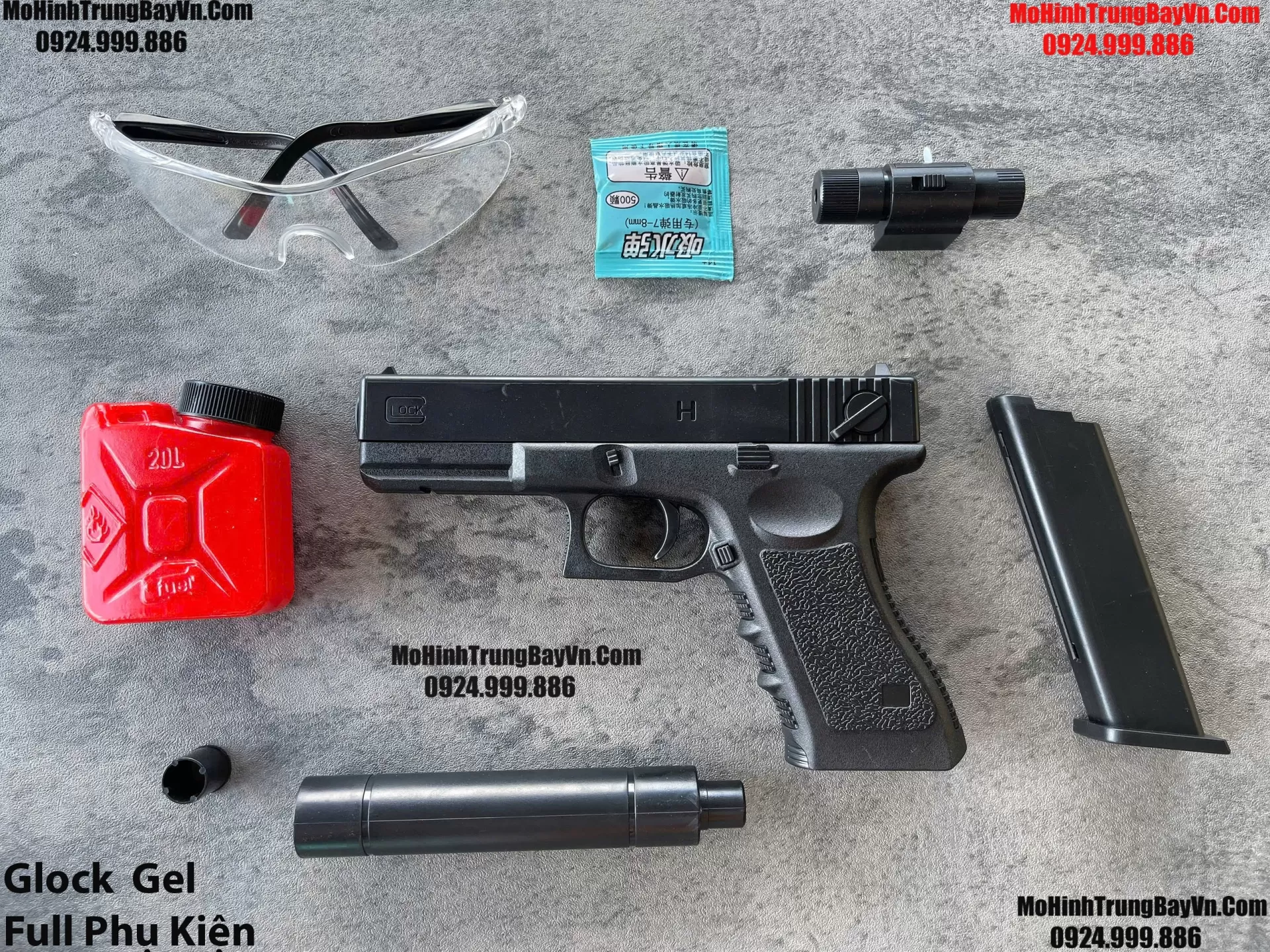 Súng Lục Đạn Thạch Glock Cắc Bụp Kéo Slide Giá Rẻ Full Phụ Kiện Piston Mohinhtrungbay Mohinhtrungbay.vn