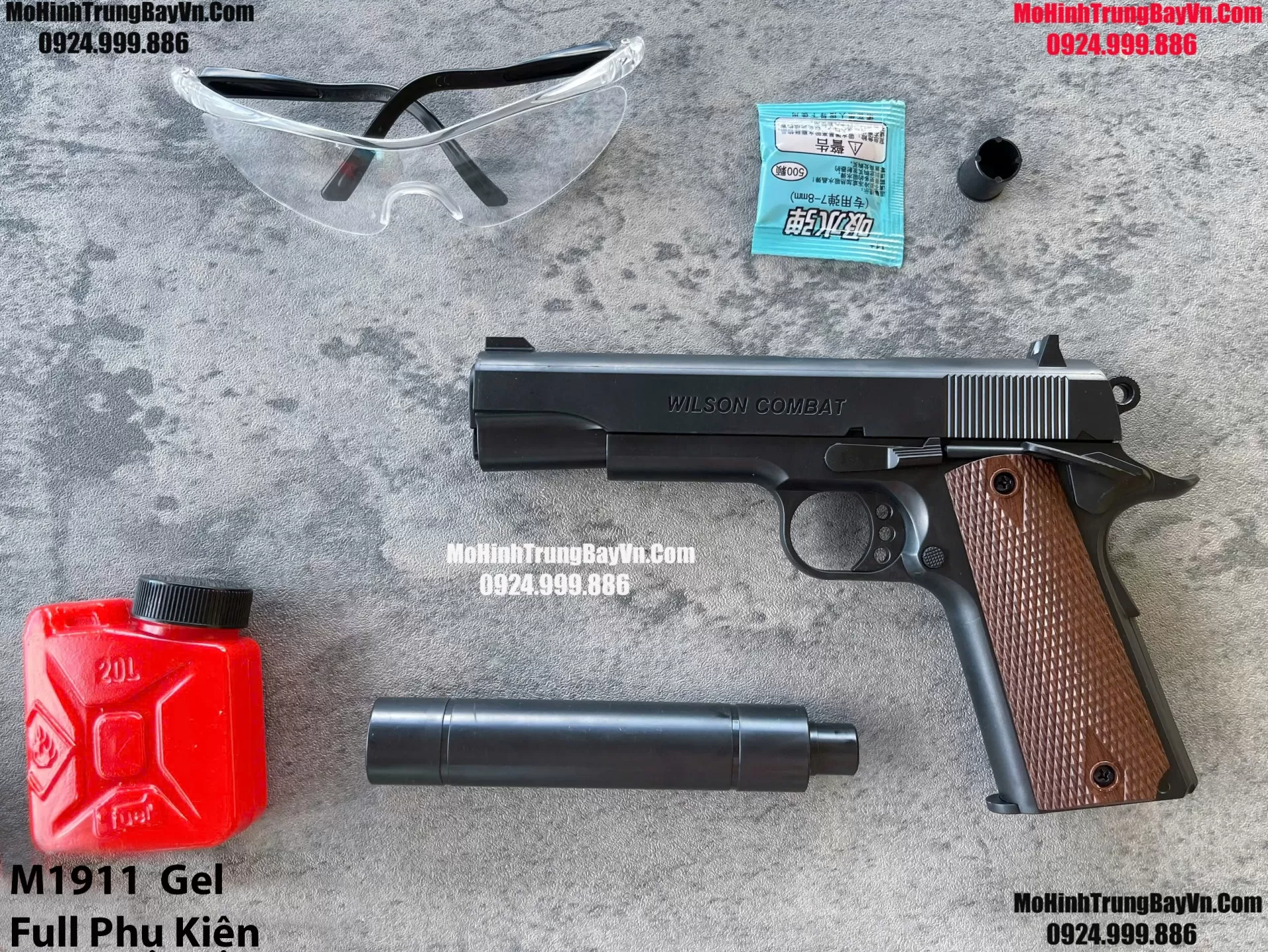 Súng Lục Đạn Thạch M1911 Cắc Bụp Kéo Slide Giá Rẻ Full Phụ Kiện Piston Mohinhtrungbay Mohinhtrungbay.vn