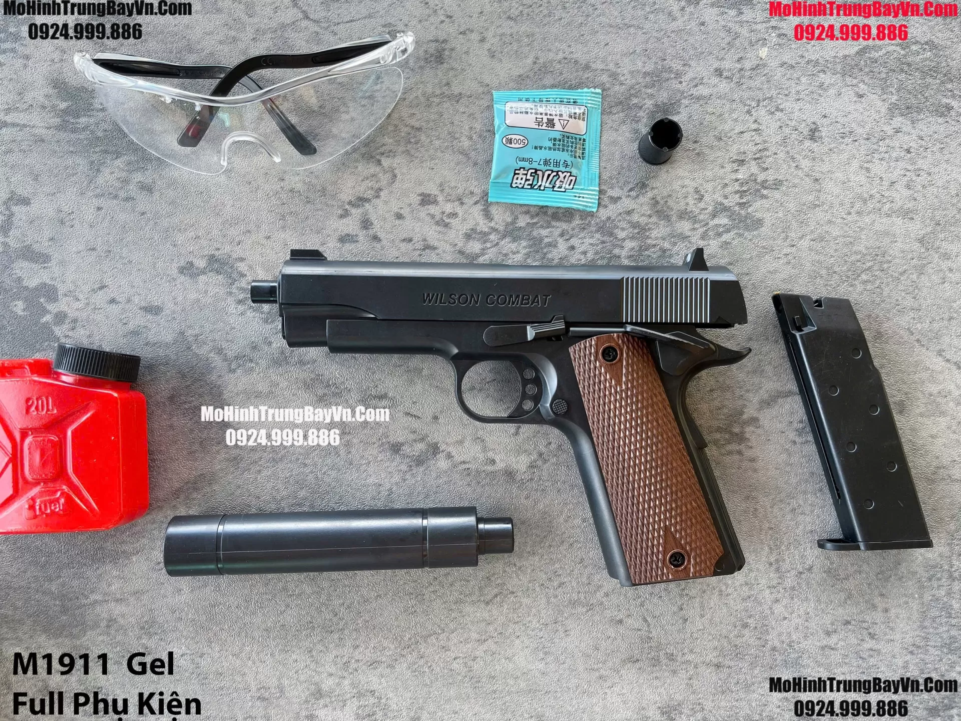 Súng Lục Đạn Thạch M1911 Cắc Bụp Kéo Slide Giá Rẻ Full Phụ Kiện Piston Mohinhtrungbay Mohinhtrungbay.vn