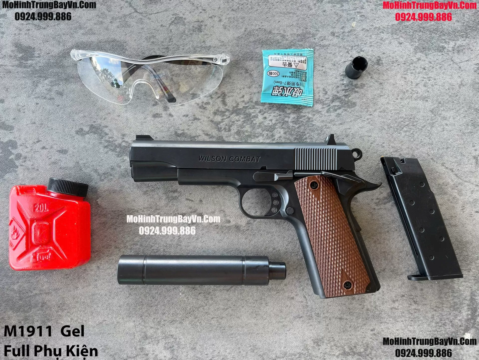 Súng Lục Đạn Thạch M1911 Cắc Bụp Kéo Slide Giá Rẻ Full Phụ Kiện Piston Mohinhtrungbay Mohinhtrungbay.vn