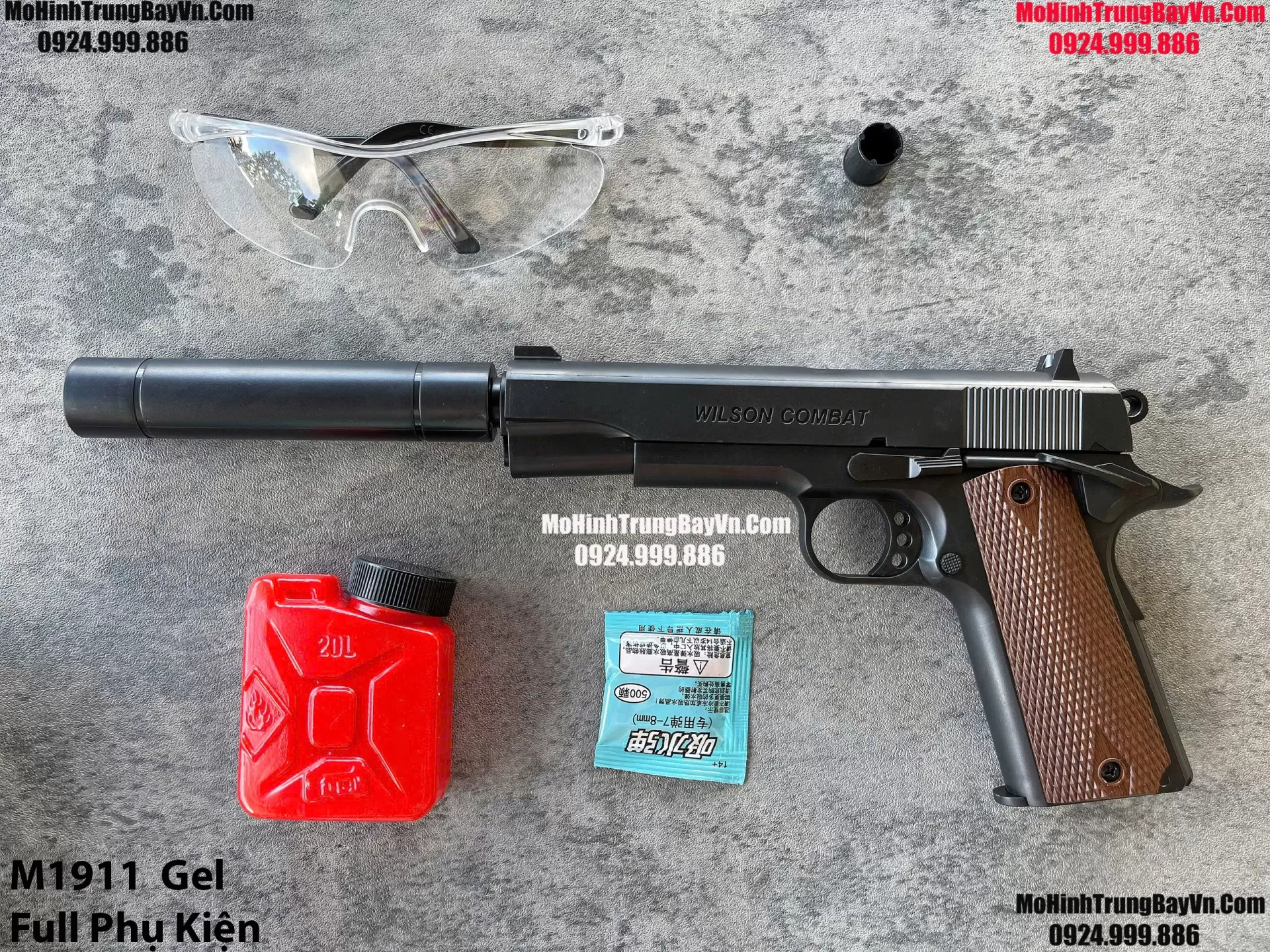 Súng Lục Đạn Thạch M1911 Cắc Bụp Kéo Slide Giá Rẻ Full Phụ Kiện Piston Mohinhtrungbay Mohinhtrungbay.vn