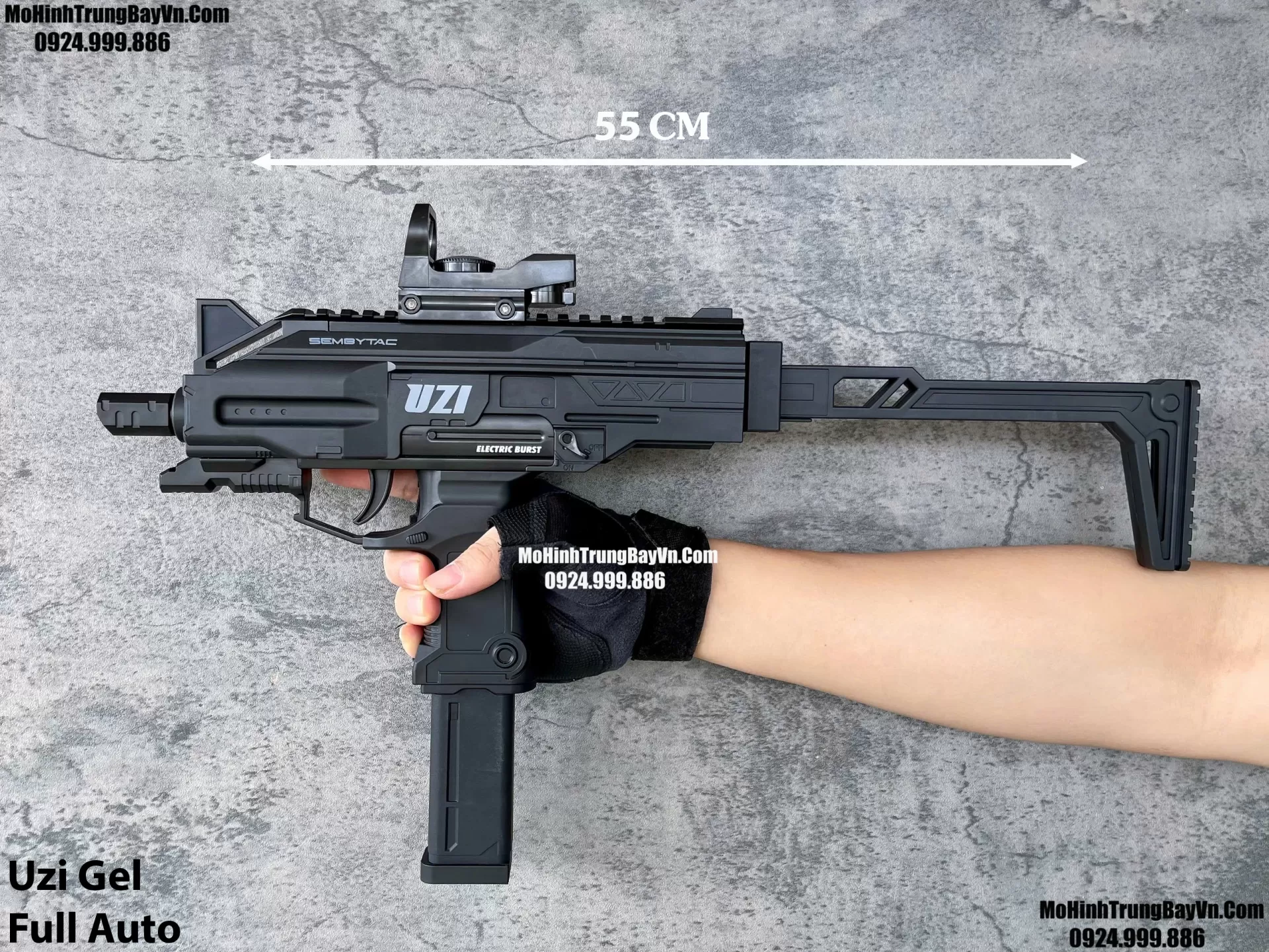 Súng Đạn Thạch SMG UZI Full Auto Sấy Cực nhanh  Mp5 Mp7 Mohinhtrungbay Mohinhtrungbay.vn (1)