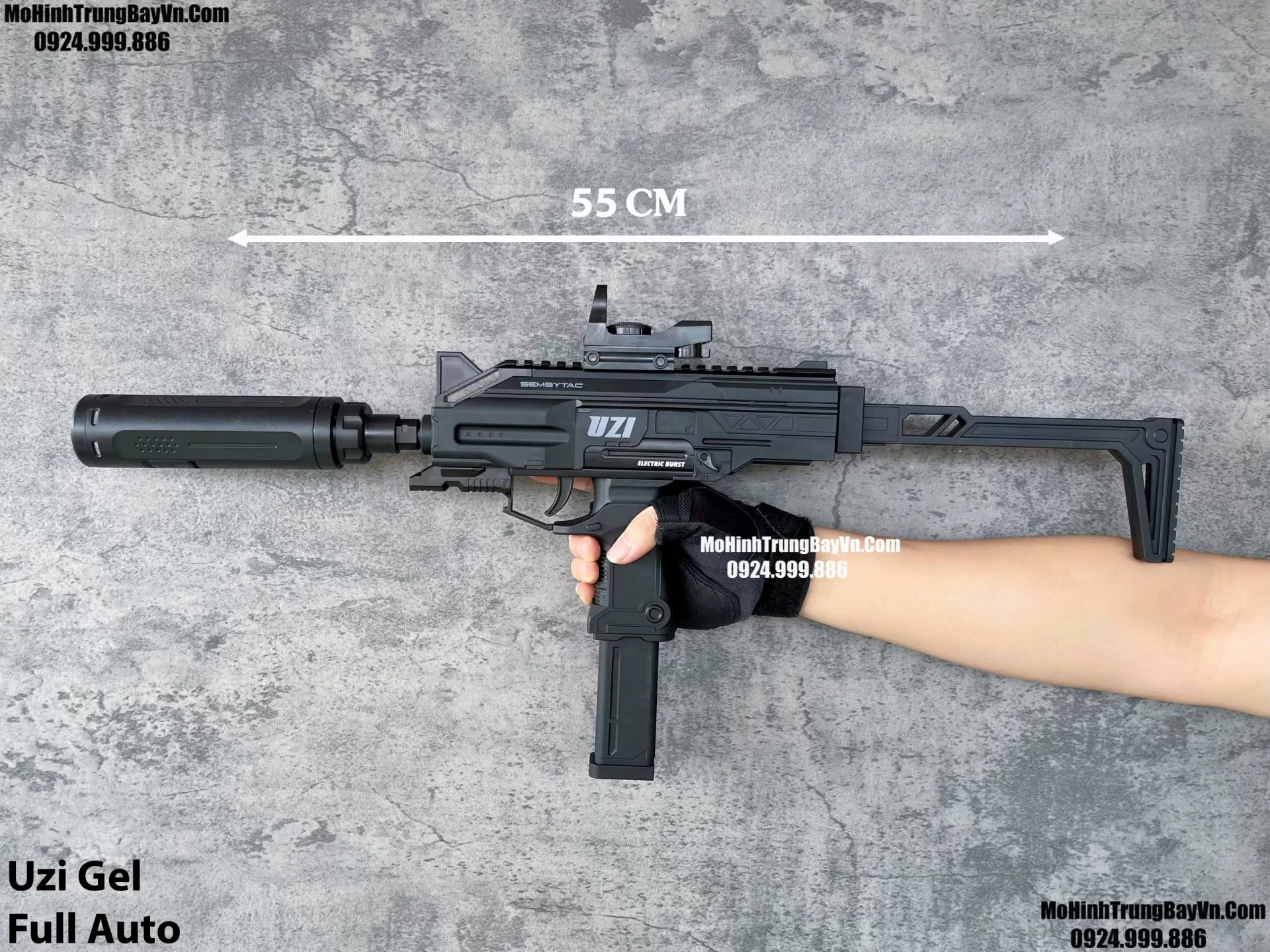 Súng Đạn Thạch SMG UZI Full Auto Sấy Cực nhanh  Mp5 Mp7 Mohinhtrungbay Mohinhtrungbay.vn (1)