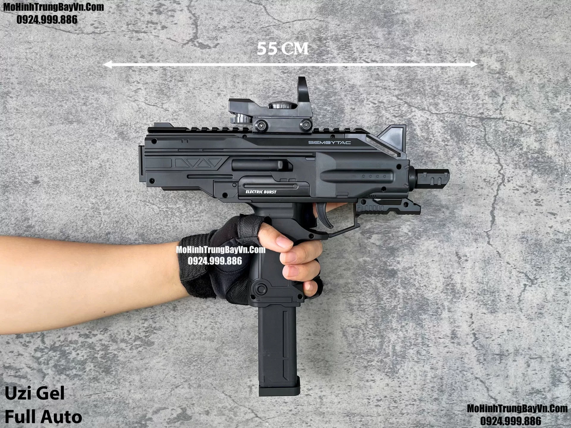 Súng Đạn Thạch SMG UZI Full Auto Sấy Cực nhanh  Mp5 Mp7 Mohinhtrungbay Mohinhtrungbay.vn (1)