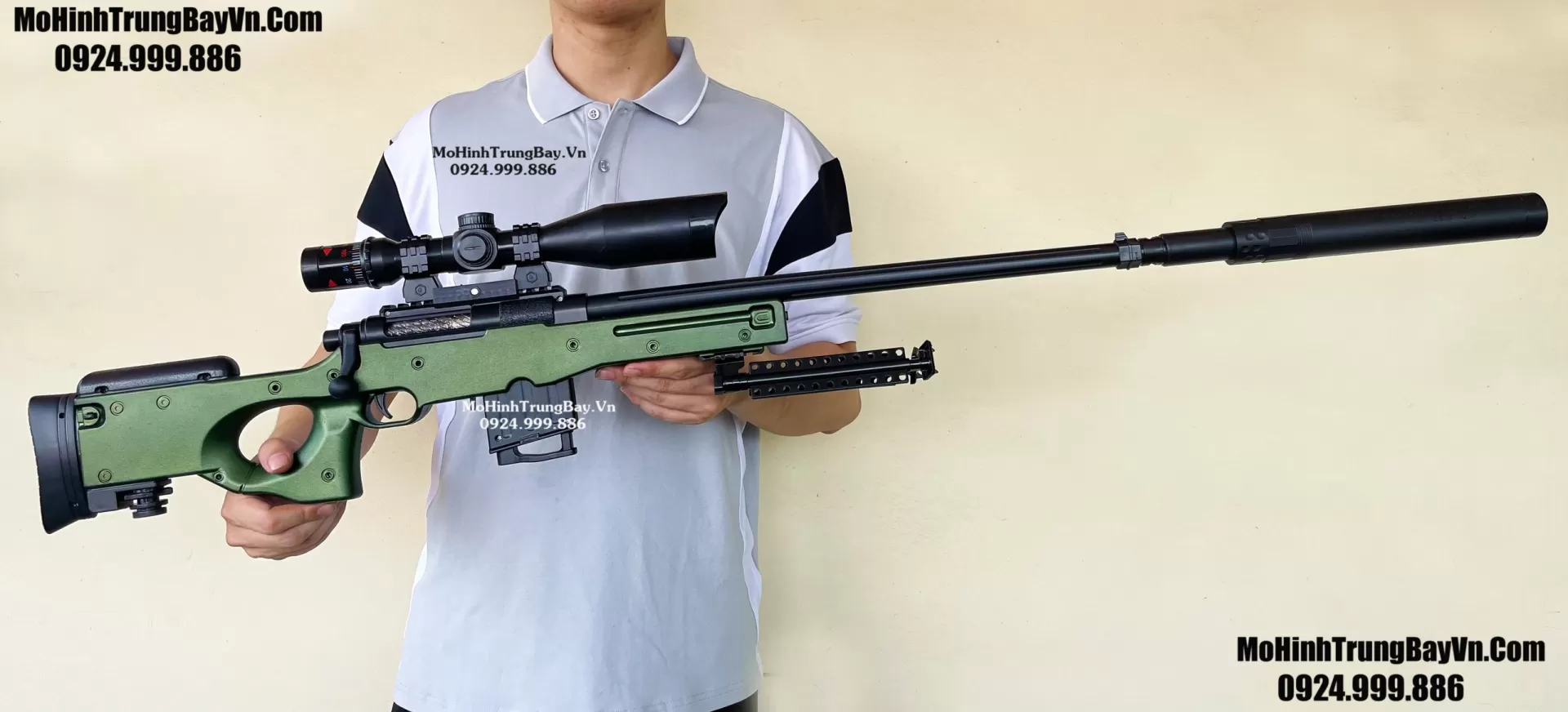 Súng Đạn Thạch Sniper AWM 130cm Có Khoá Botl Nòng Tặng Kèm Full Phụ Kiện Và 2000 Gel Mohinhtrungbay Mohinhtrungbay.vn