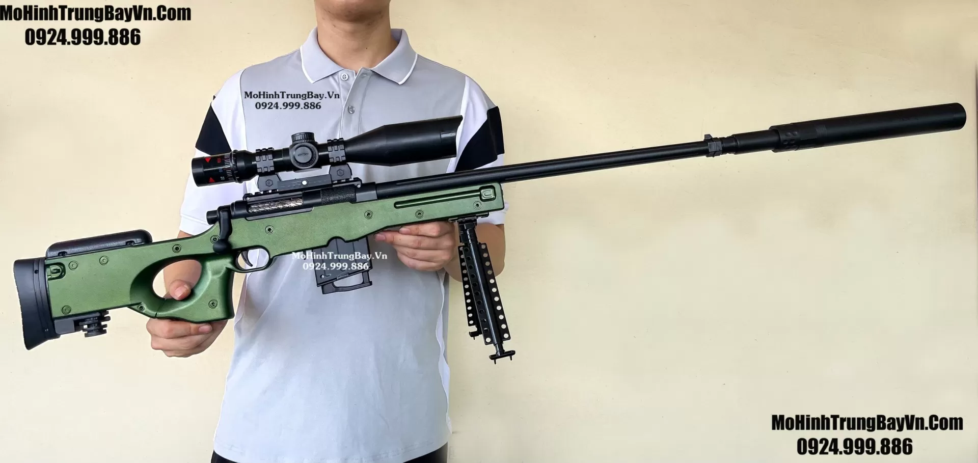Súng Đạn Thạch Sniper AWM 130cm Có Khoá Botl Nòng Tặng Kèm Full Phụ Kiện Và 2000 Gel Mohinhtrungbay Mohinhtrungbay.vn