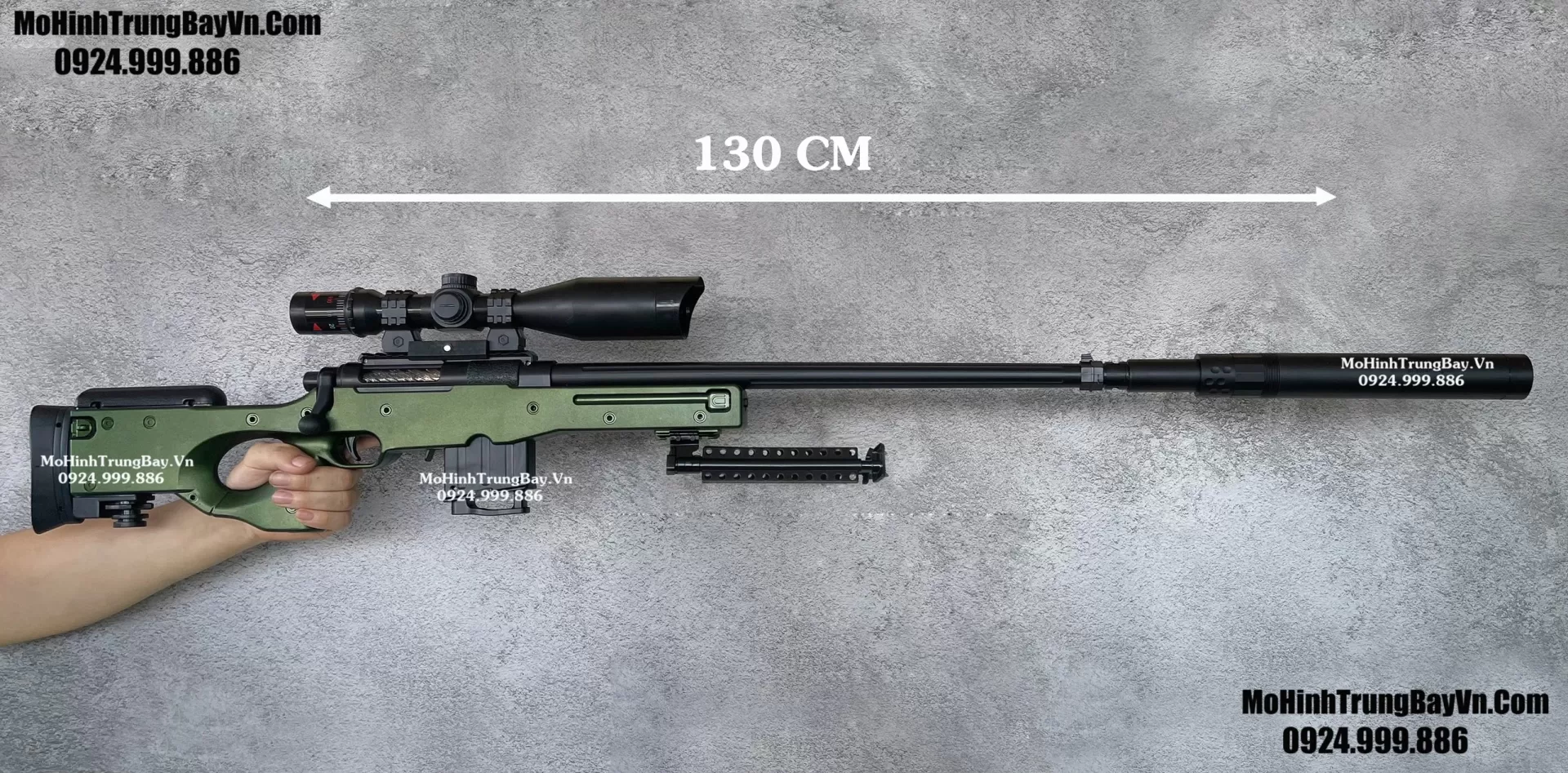 Súng Đạn Thạch Sniper AWM 130cm Có Khoá Botl Nòng Tặng Kèm Full Phụ Kiện Và 2000 Gel Mohinhtrungbay Mohinhtrungbay.vn