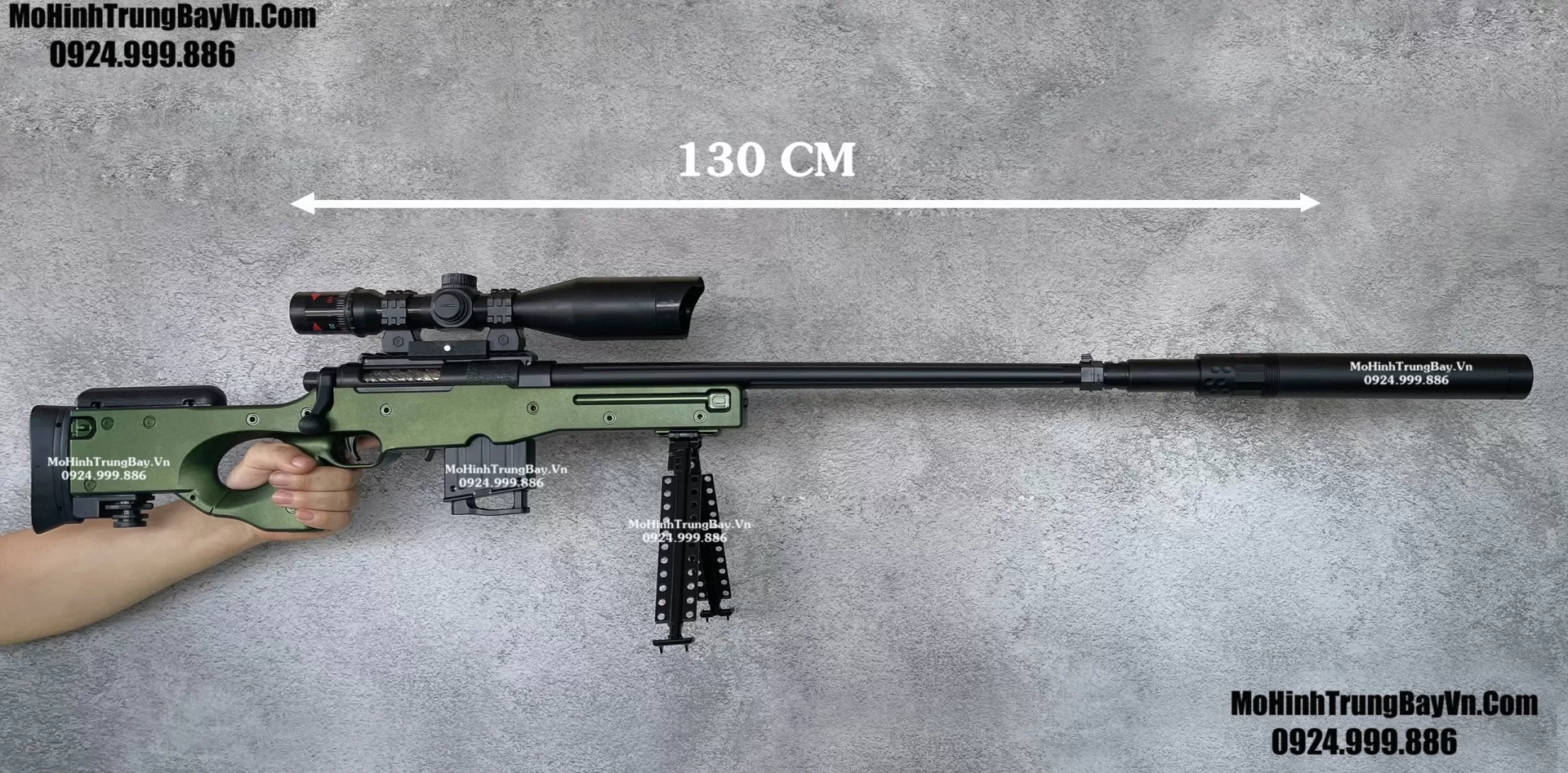 Súng Đạn Thạch Sniper AWM 130cm Có Khoá Botl Nòng Tặng Kèm Full Phụ Kiện Và 2000 Gel Mohinhtrungbay Mohinhtrungbay.vn